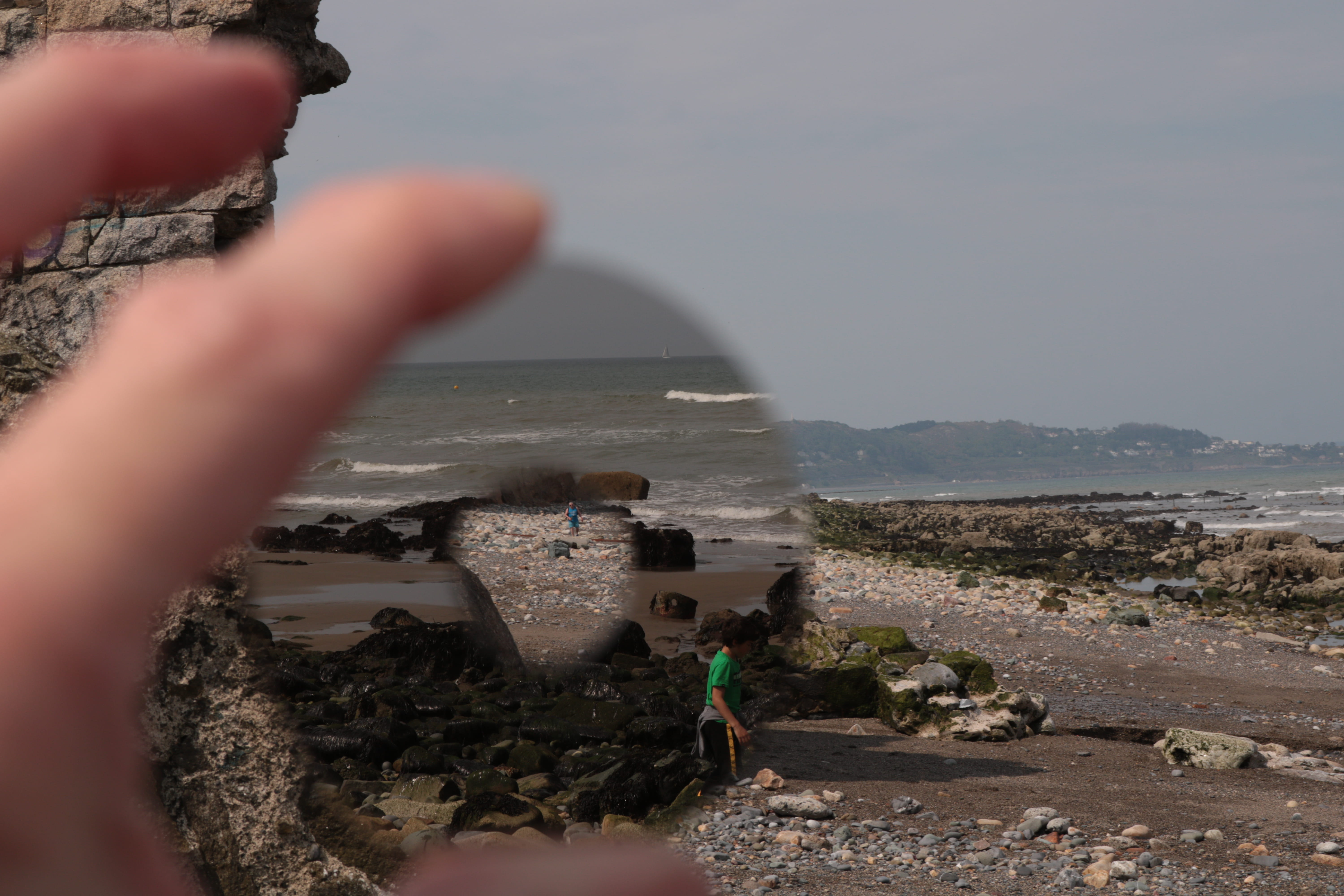 nature, beach, mirror, road, sky, ireland, sea, bray, finger, leisure activity, adult, land, seashore, shoreline, ground, men, person, outdoors, water, HD Wallpaper
