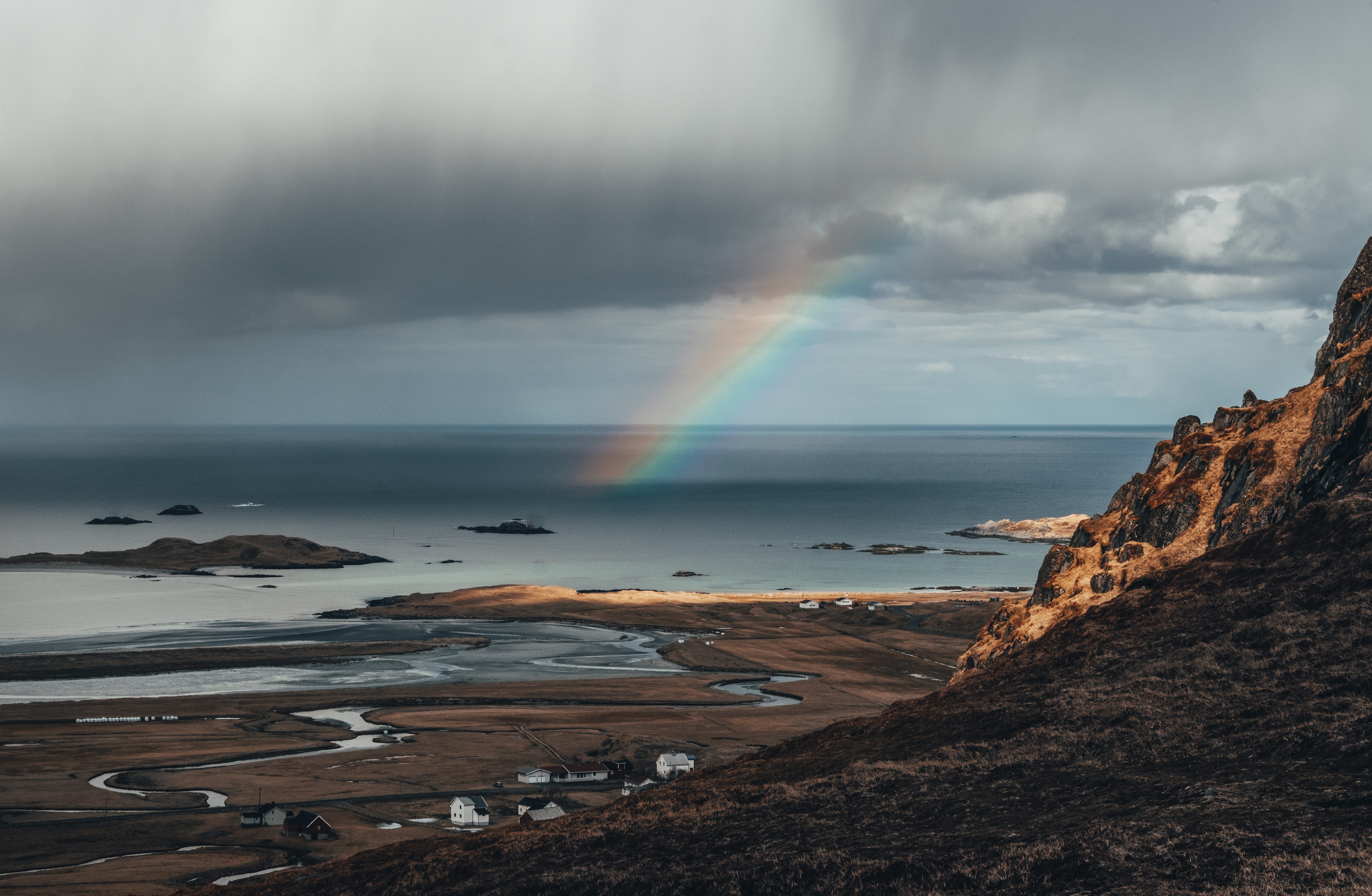 storm, mountain, no people, explore, sea, ocean, sky, horizon over water, seascape, tranquil scene, coastlien, costline, cloud, horizon, dark, outdoors, HD Wallpaper