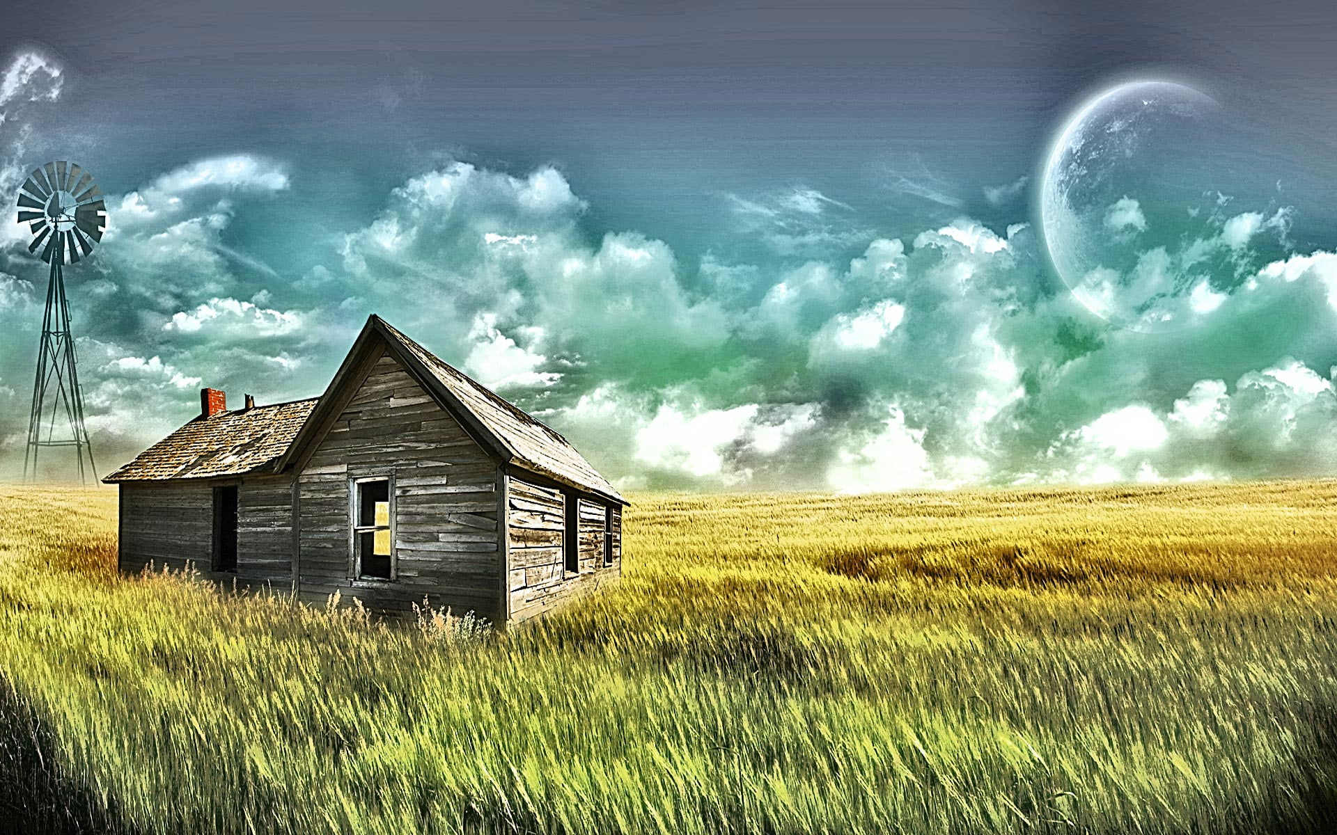 nature, 1920x1200, landscapes, Wooden, wide, lonely, 1080P, house, HD Wallpaper