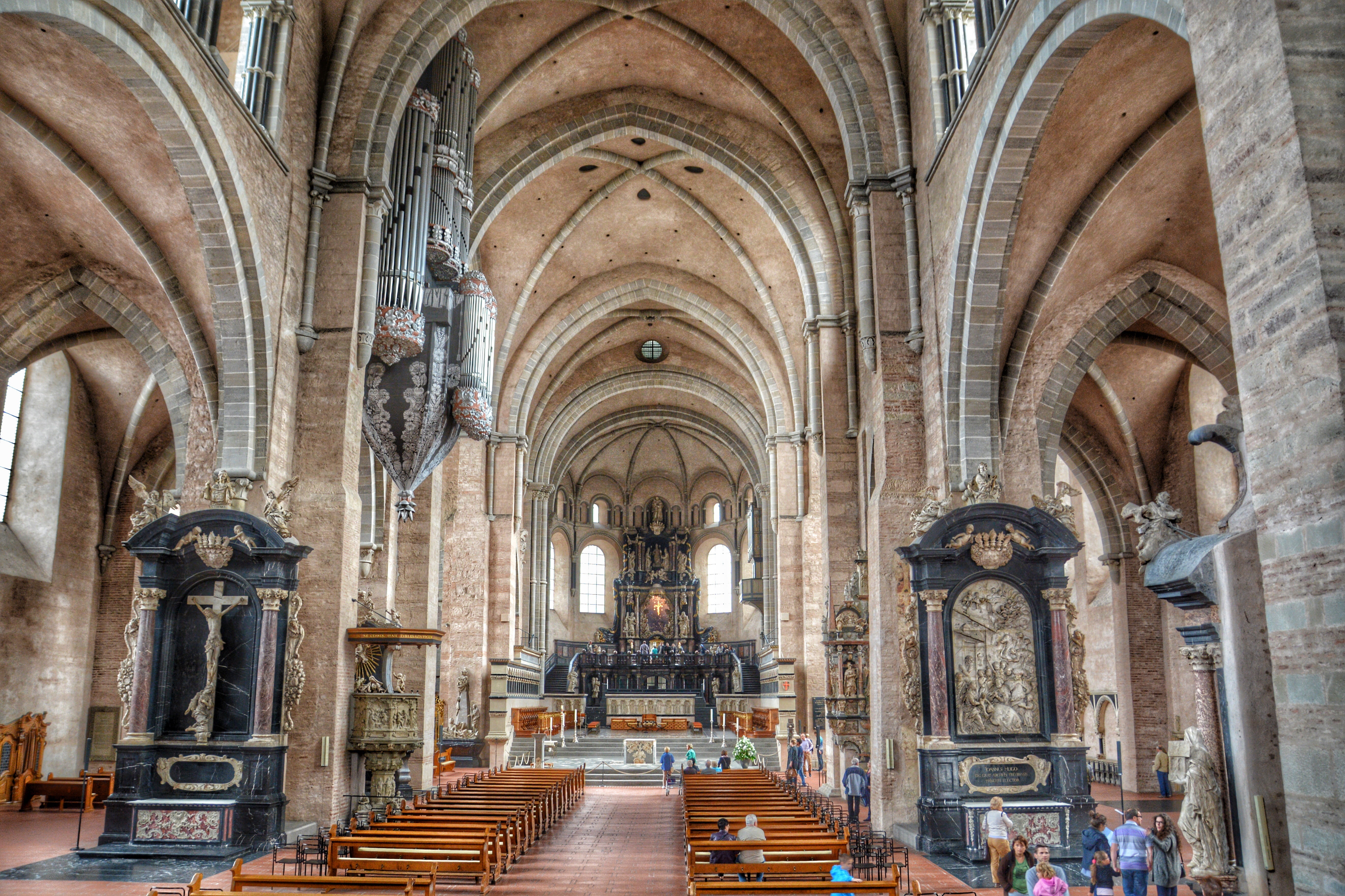 5K, the past, hdr, trier, cathedral, built structure, history, architecture, place of worship, praying, arched, aisle, architecture and art, dom, arch, HD Wallpaper
