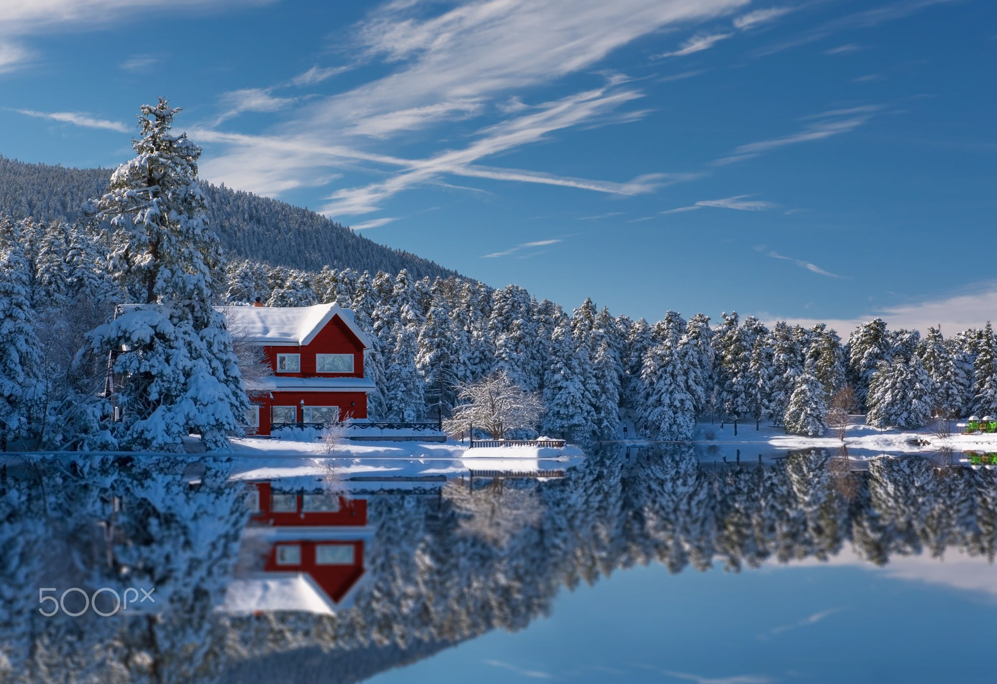 scenics - nature, outdoors, tranquility, day, tranquil scene, no people, winter, snowcapped mountain, built structure, building exterior, architecture, HD Wallpaper