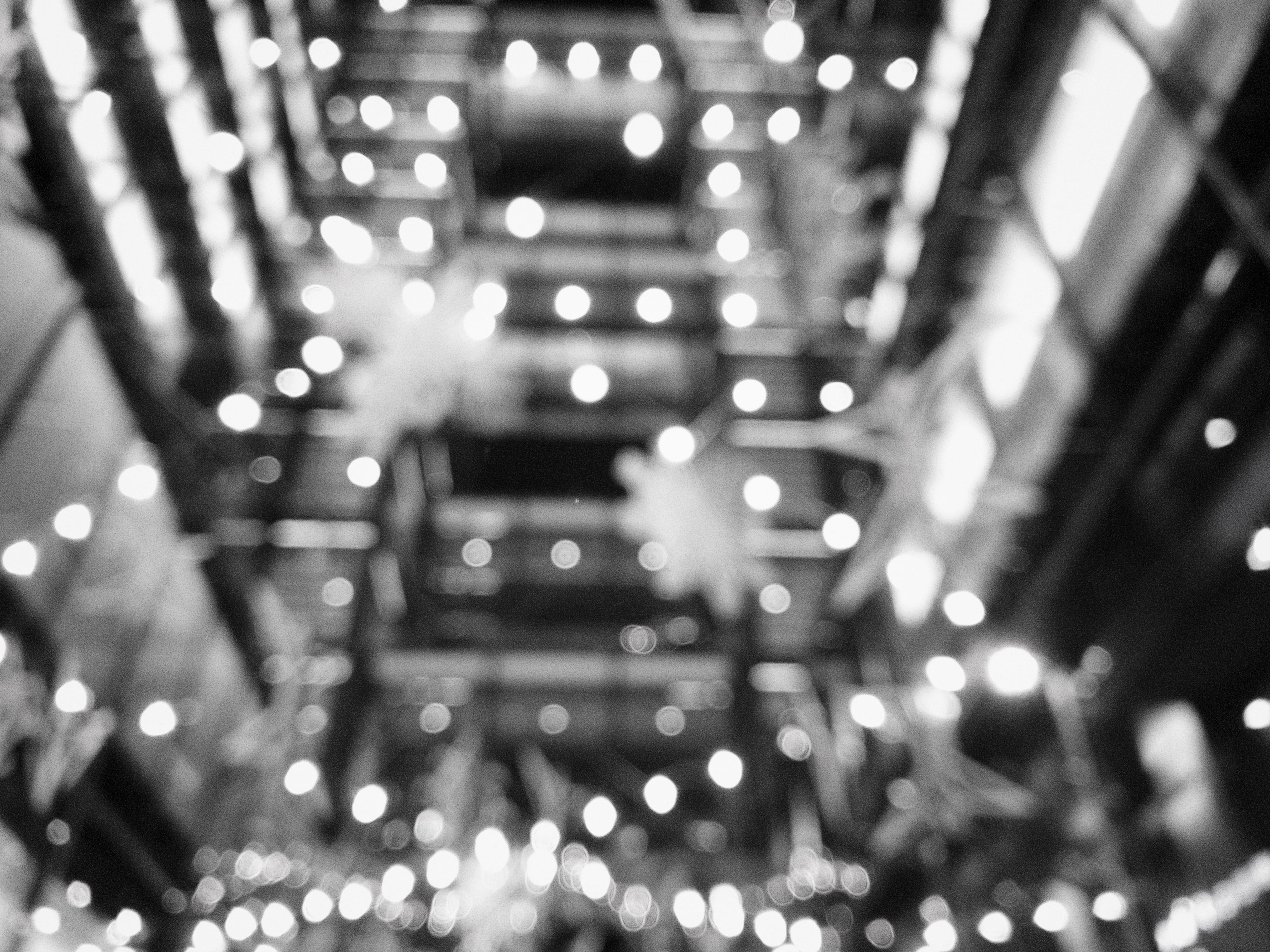 glowing, selective focus, indoors, night, christmas lights, out of focus, bokeh, district of columbia, united states, 850 10th st nw, close-up, decoration, HD Wallpaper