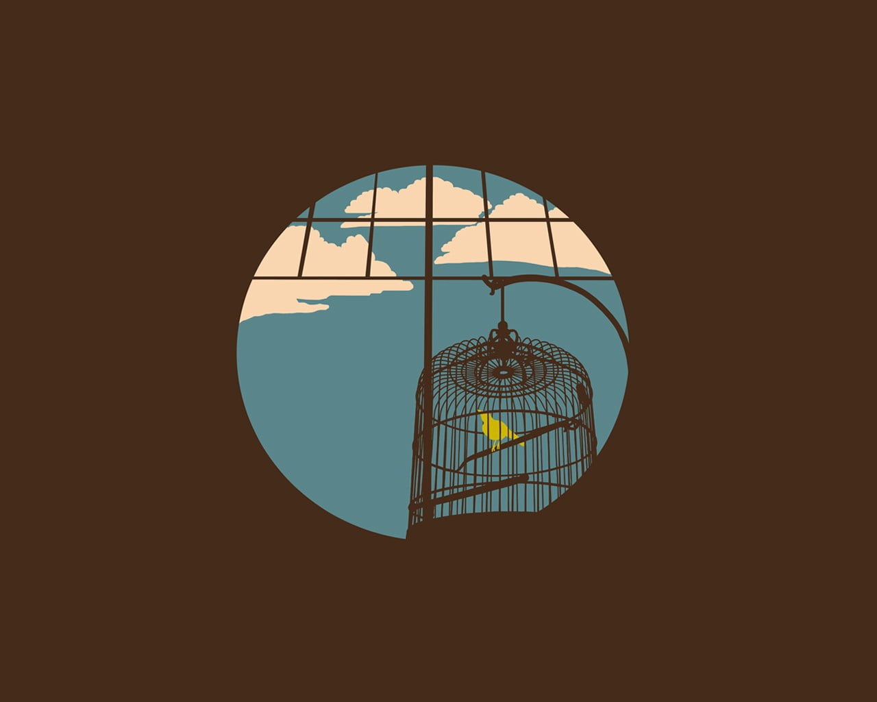 simple background, simple, shape, design, minimalism, architecture, circle, 720P, illustration, copy space, lighting equipment, birds, geometric shape, HD Wallpaper