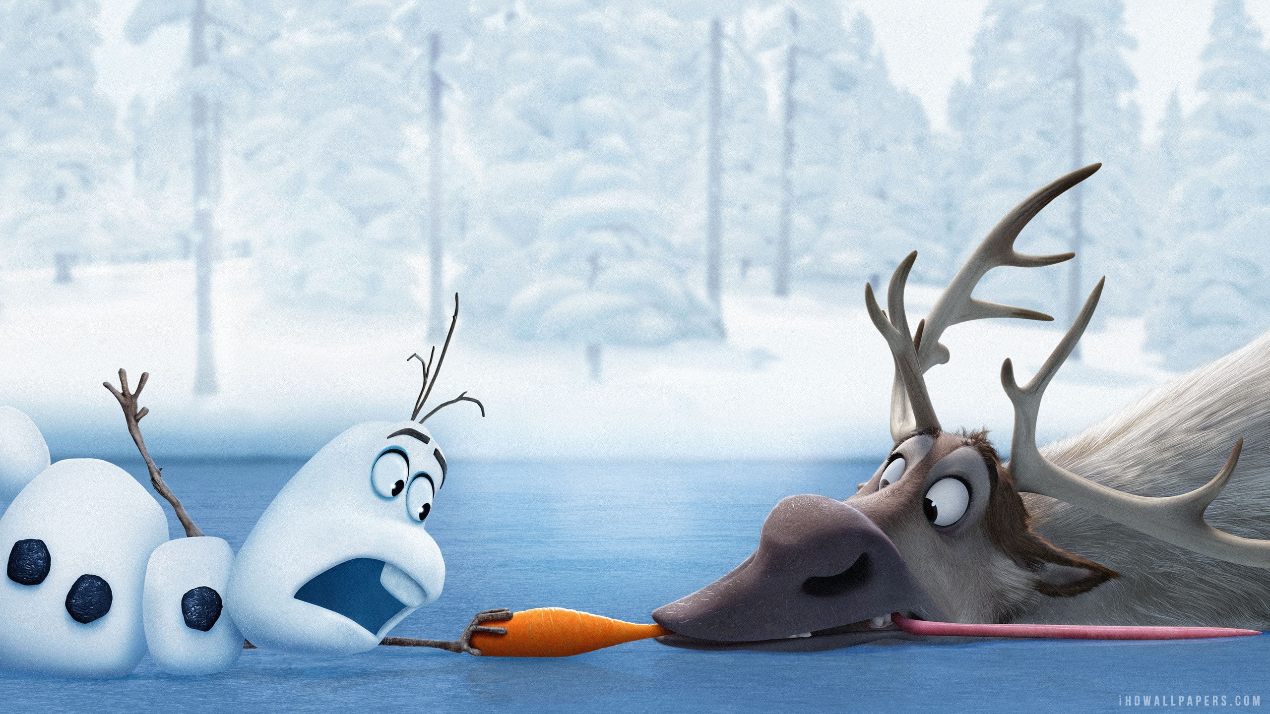 frozen, 2K, 2560x1440, sven, anime, screensavers, zing, HD Wallpaper