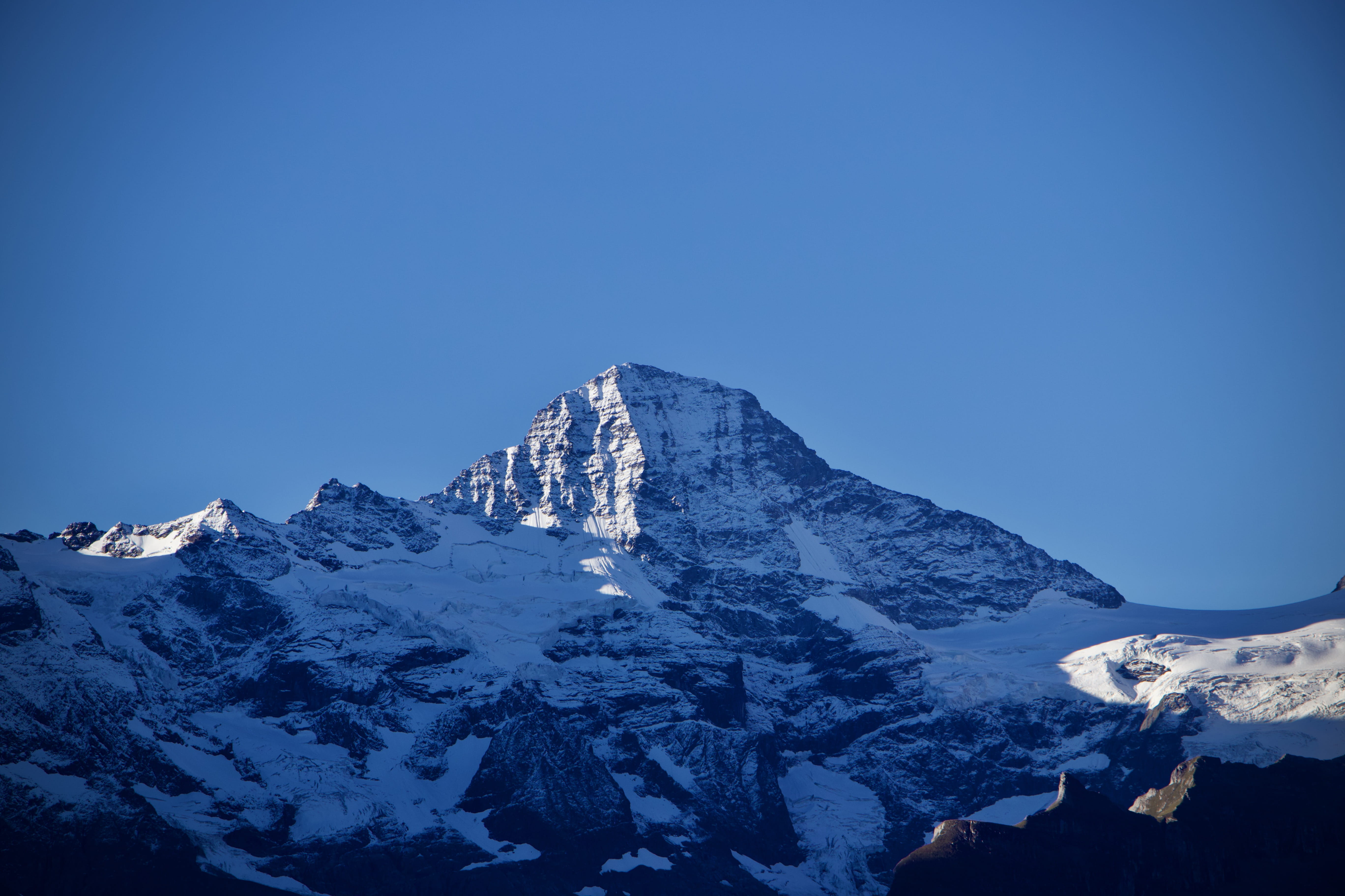 non-urban scene, blue, ice, snow, high, beauty in nature, daylight, cold temperature, clear sky, altitude, snowy mountain, scenery, nature photography, HD Wallpaper