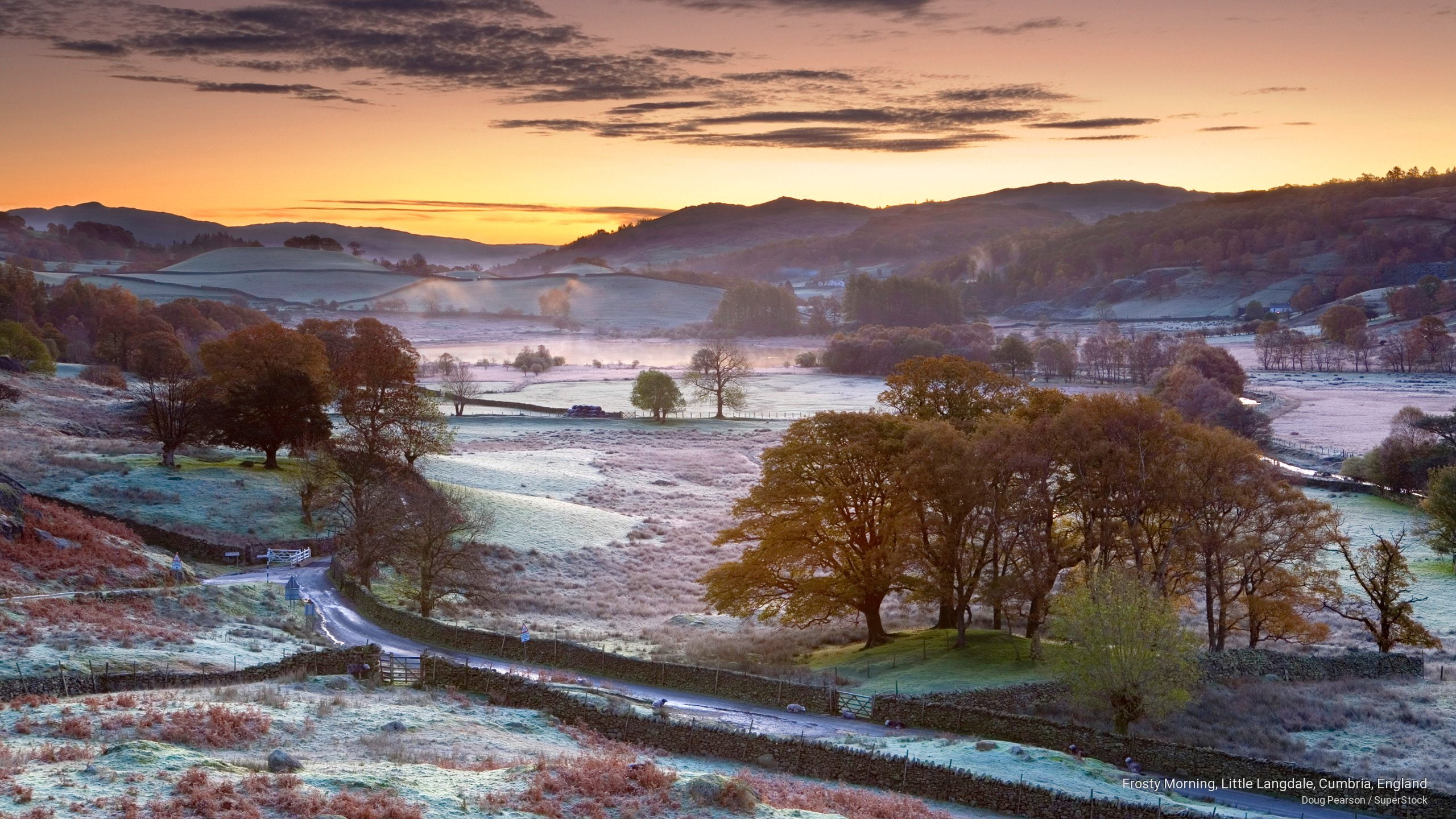 2K, england, morning, Nature, langdale, cumbria, little, frosty, HD Wallpaper