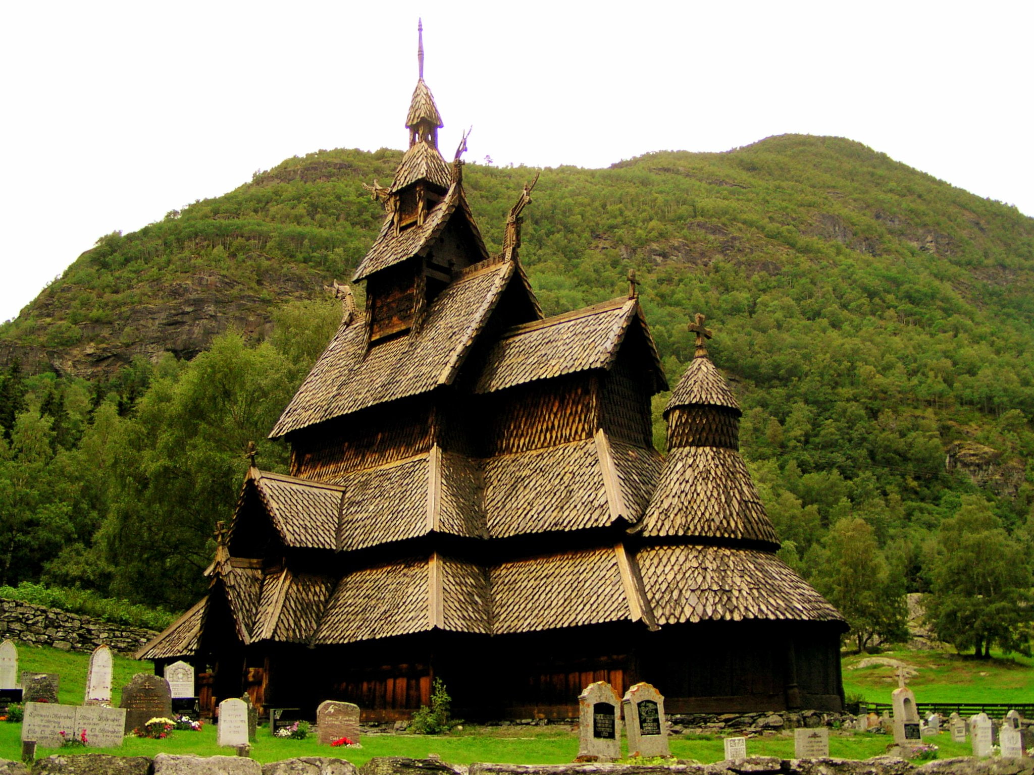 church, norway, 1080P, borgund, stave, HD Wallpaper