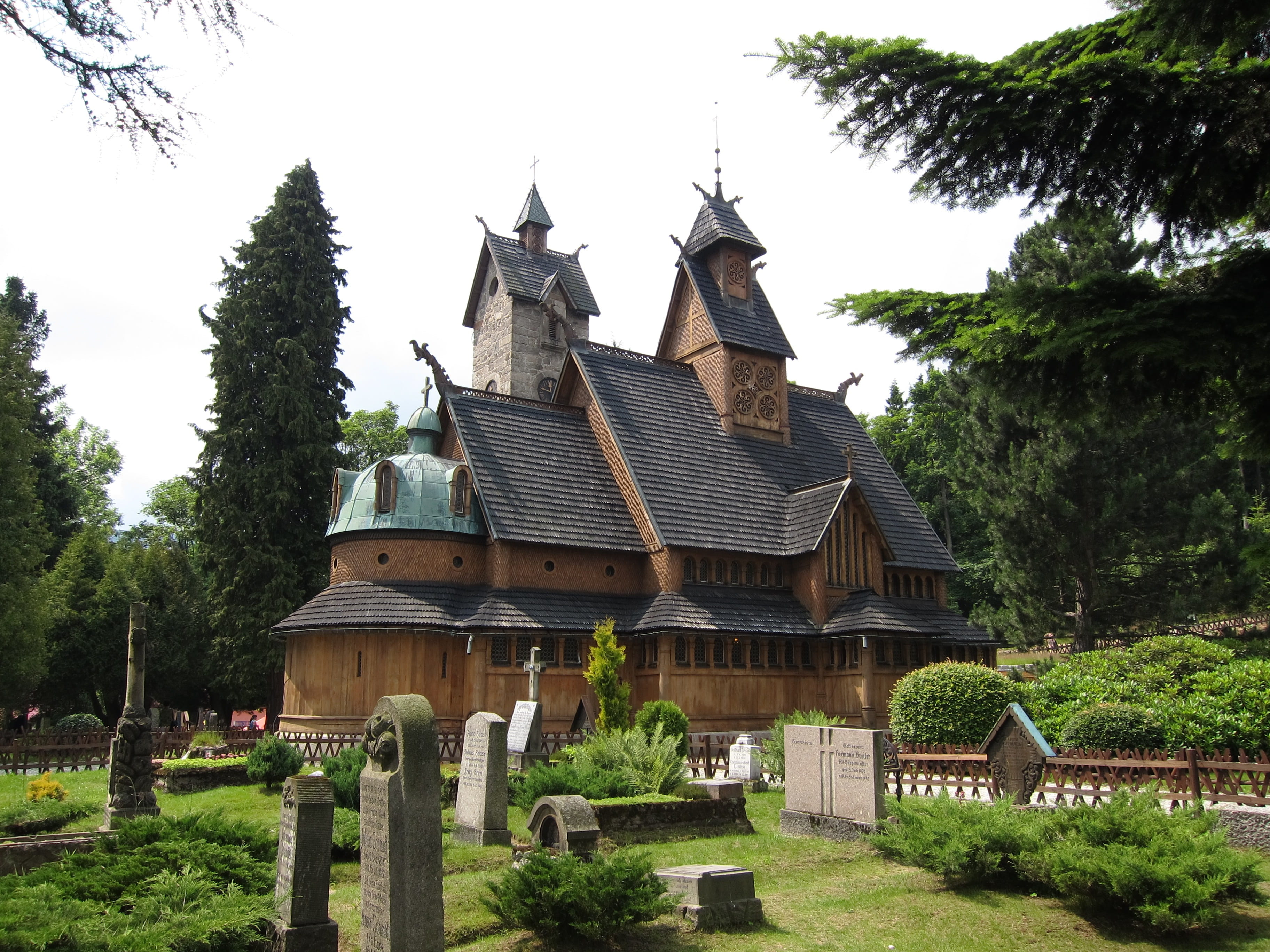spirituality, belief, stave church wang, Karpacz, growth, religion, cemetery, grass, architecture, place of worship, Stave Church, clear sky, building exterior, HD Wallpaper