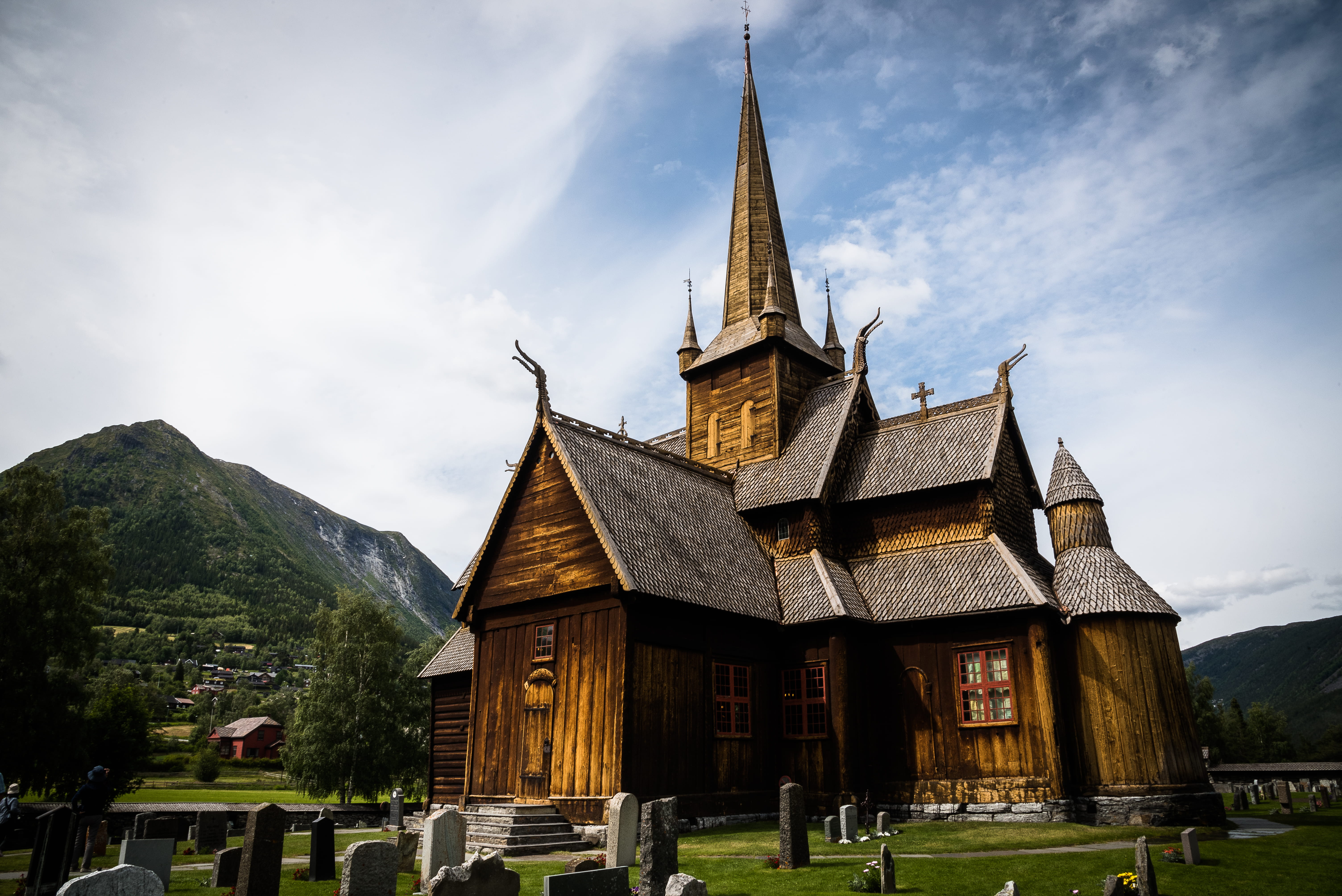 spire, wooden, antique, built structure, building exterior, old school, stave church, day, cloud - sky, religion, spirituality, place of worship, norway, HD Wallpaper