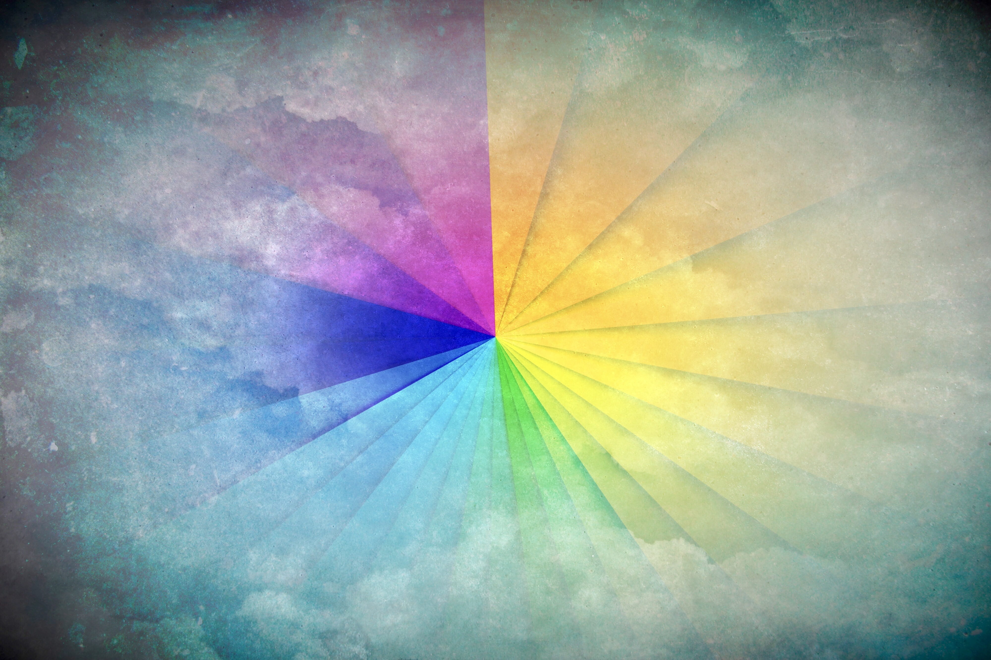 purple, spectrum, light, abstract backgrounds, photo, textured, rainbow colors, no people, greeting card, art and craft, color, sky, creativity, abstract art, HD Wallpaper