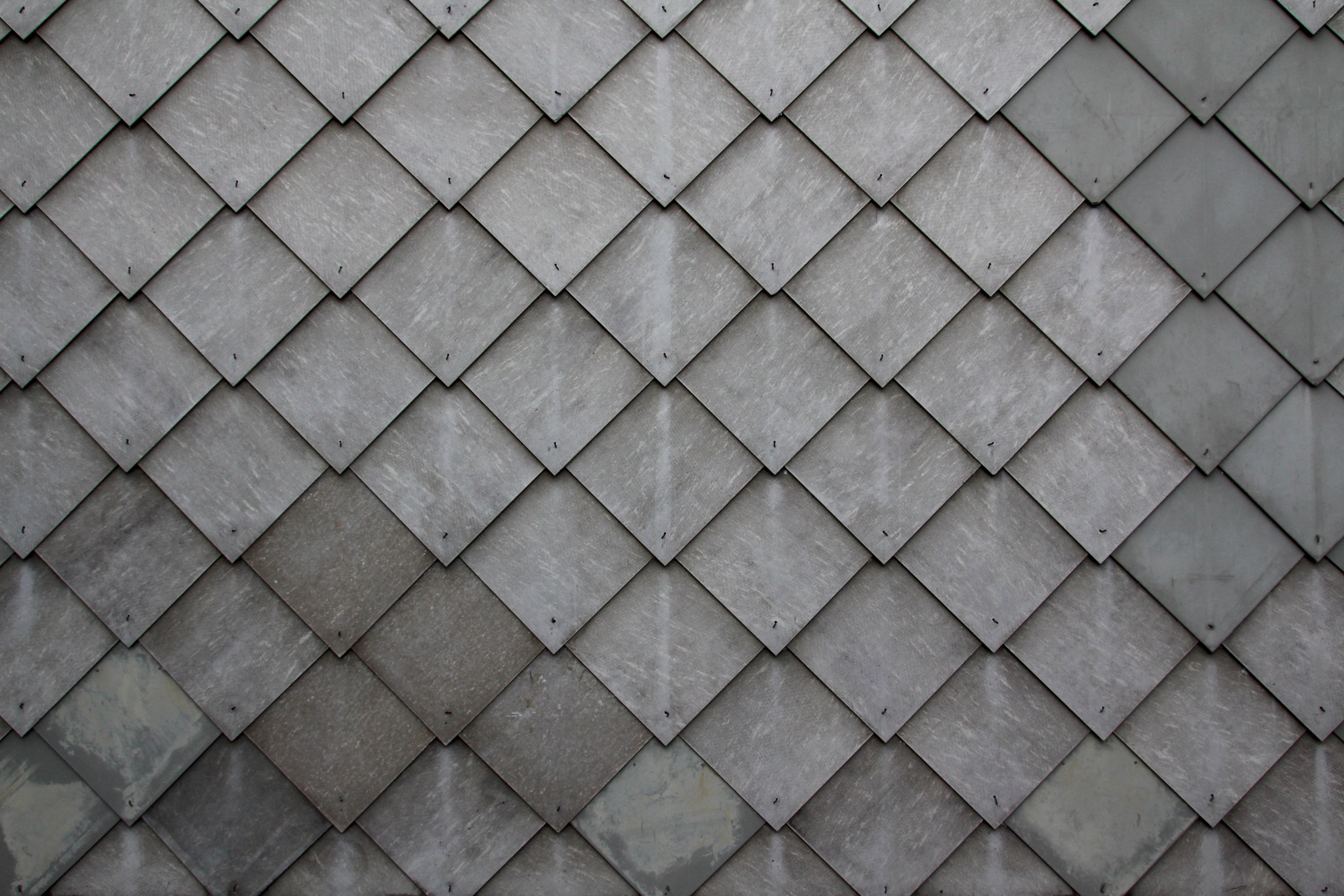 day, textured effect, shingle, shape, no people, abstract, wall - building feature, built structure, design, structure, outdoors, geometric shape, grey, HD Wallpaper