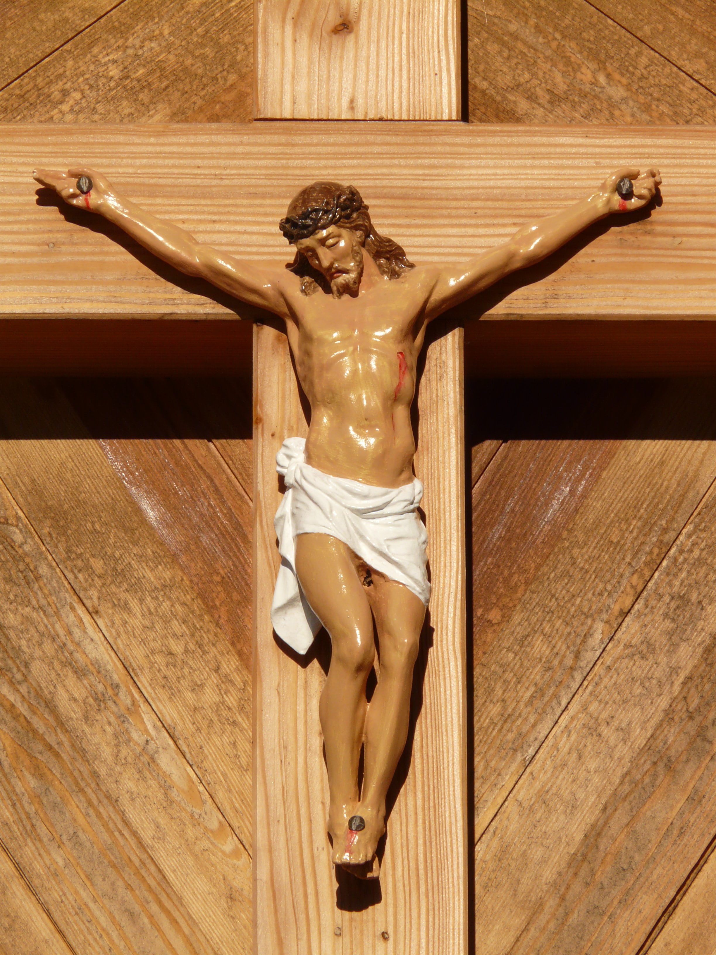 representation, photo, indoors, art and craft, crucifix, one person, decor, sculpture, cross, arms raised, church, 2K, full length, human arm, christen, Phone HD Wallpaper