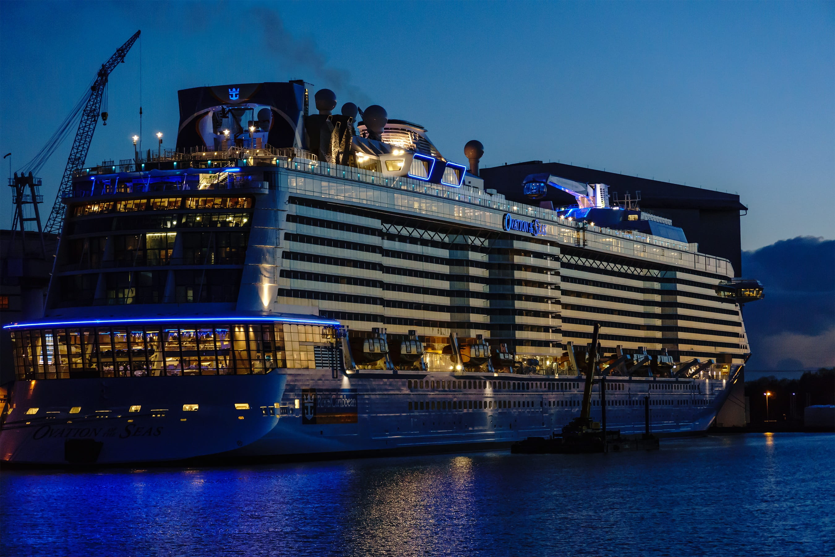 sky, ship, mode of transportation, cruisehip, nautical vessel, built structure, shipbuilding, nature, waterfront, reflection, building exterior, no people, HD Wallpaper