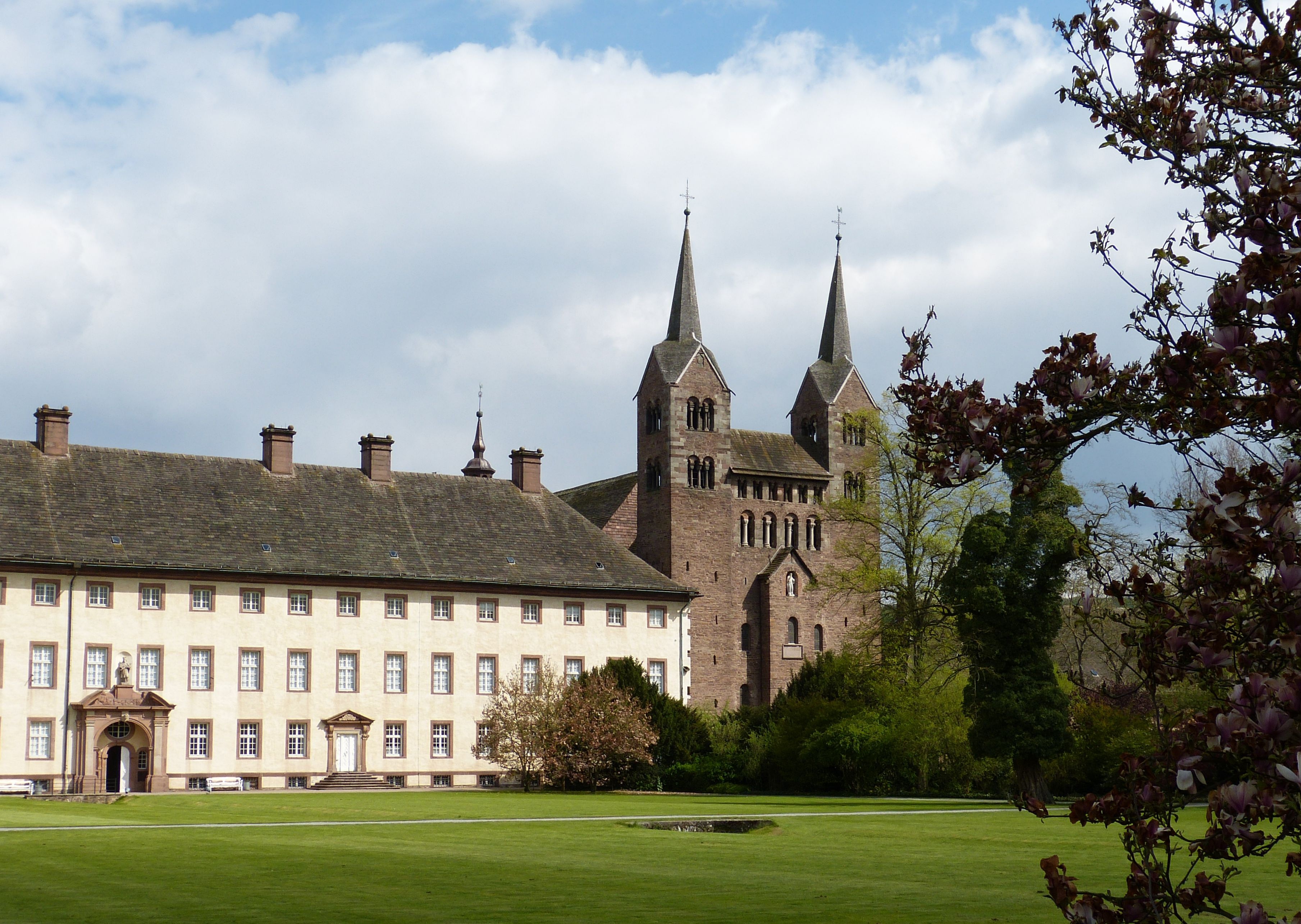 spire, historically, building, nature, tower, history, lawn, unesco world heritage, unesco, sky, architecture, lower saxony, facade, höxter, no people, HD Wallpaper