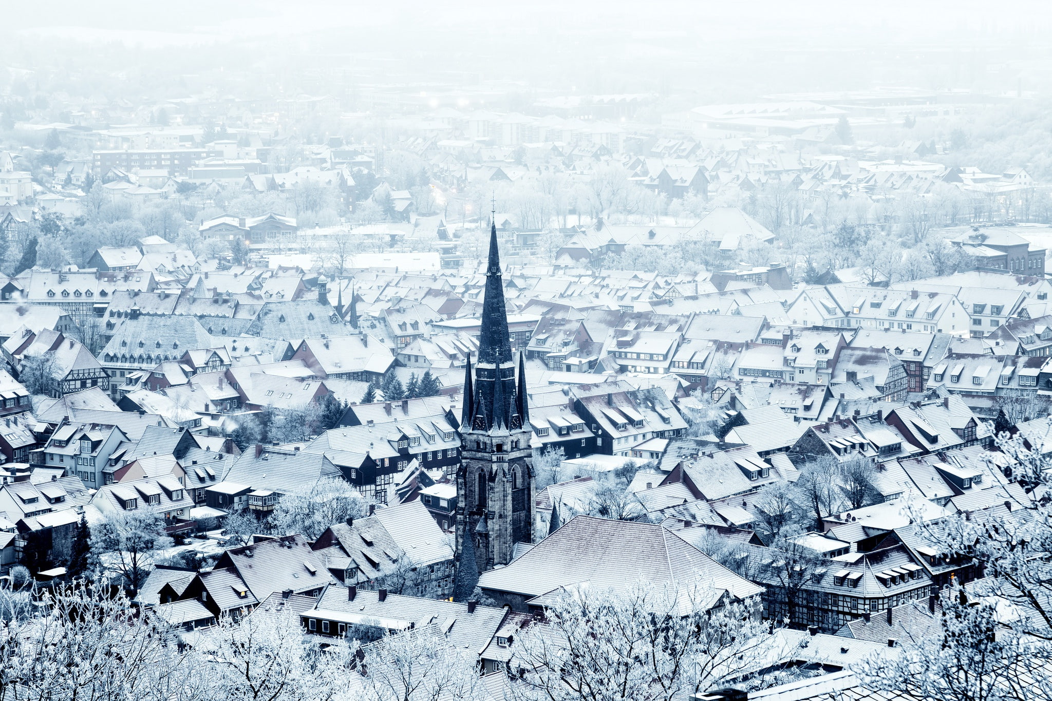 1080P, the city, winter, Wernigerode, Resin, HD Wallpaper