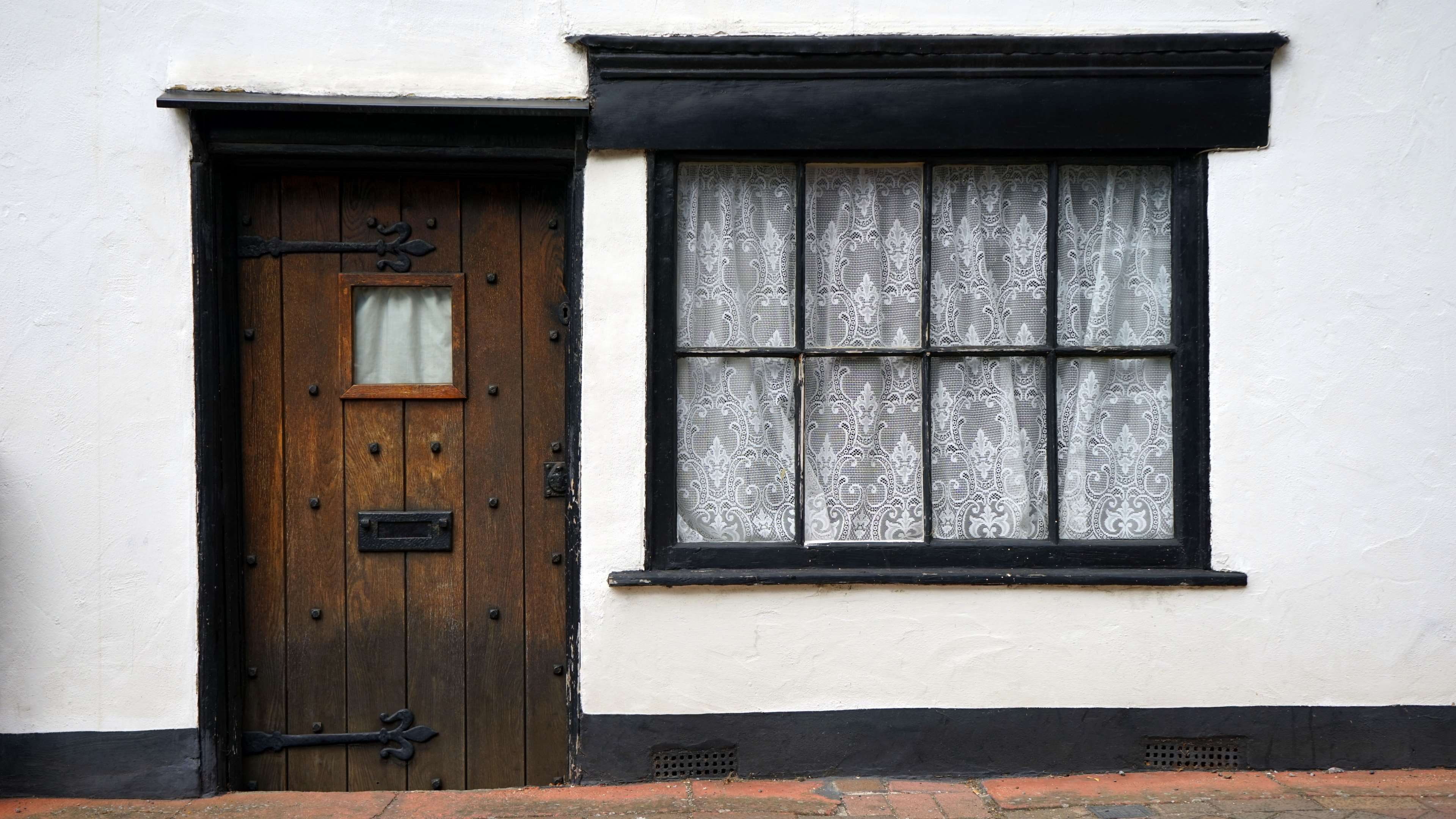 day, england, outdoor, residential district, exterior, entrance, history, uk, outdoors, safety, window, window frame, protection, glass - material, wooden, HD Wallpaper