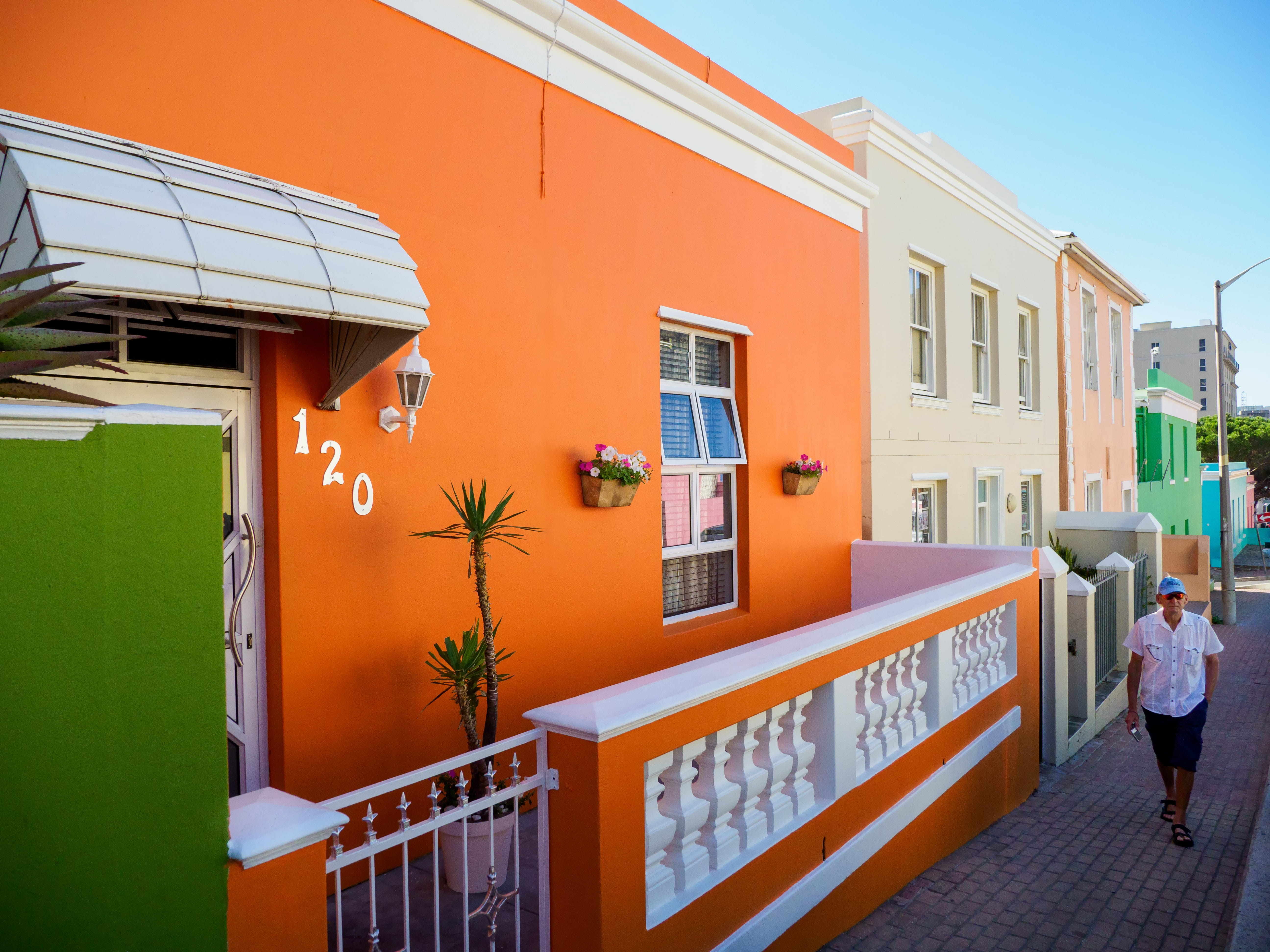 adult, orange color, balcony, building, tourism, door, architecture, construction, real people, cape town, street, walking, nature, women, facade, city, HD Wallpaper