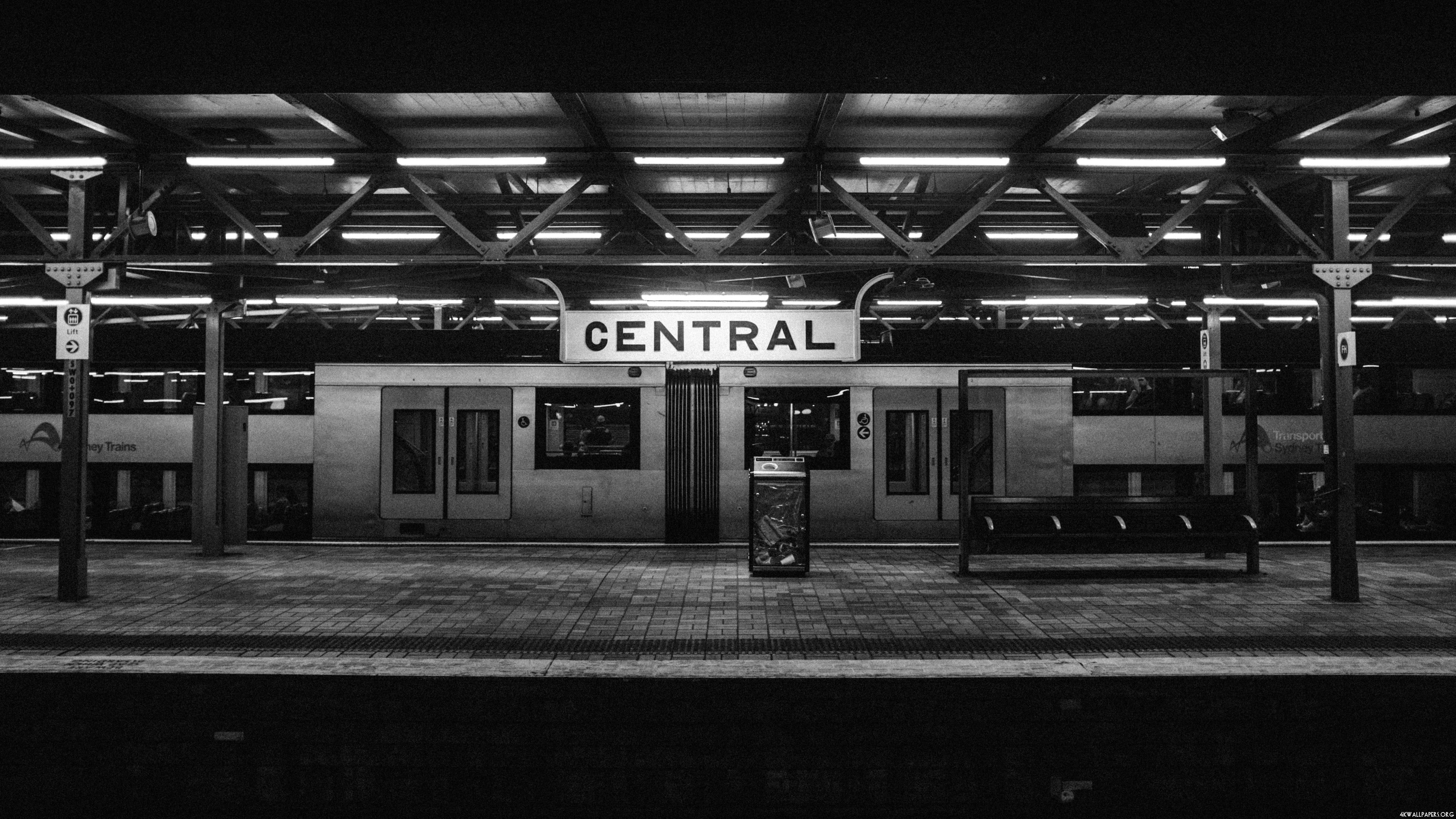 capital letter, rail transportation, architecture, information, western script, information sign, script, parking garage, central, illuminated, station, HD Wallpaper
