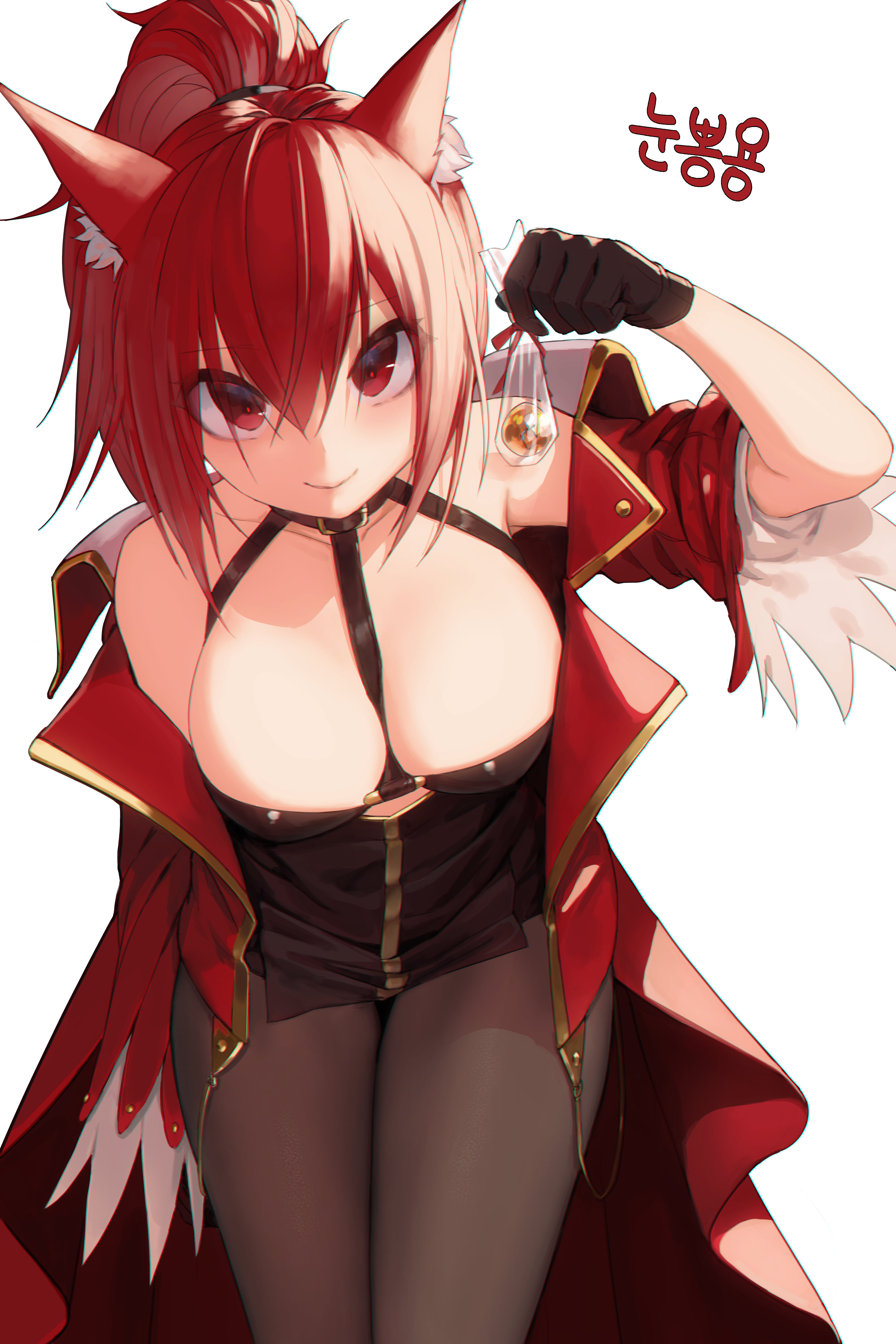 black thigh-highs, cleavage, Dungeon and Fighter, 5K, Phone HD Wallpaper