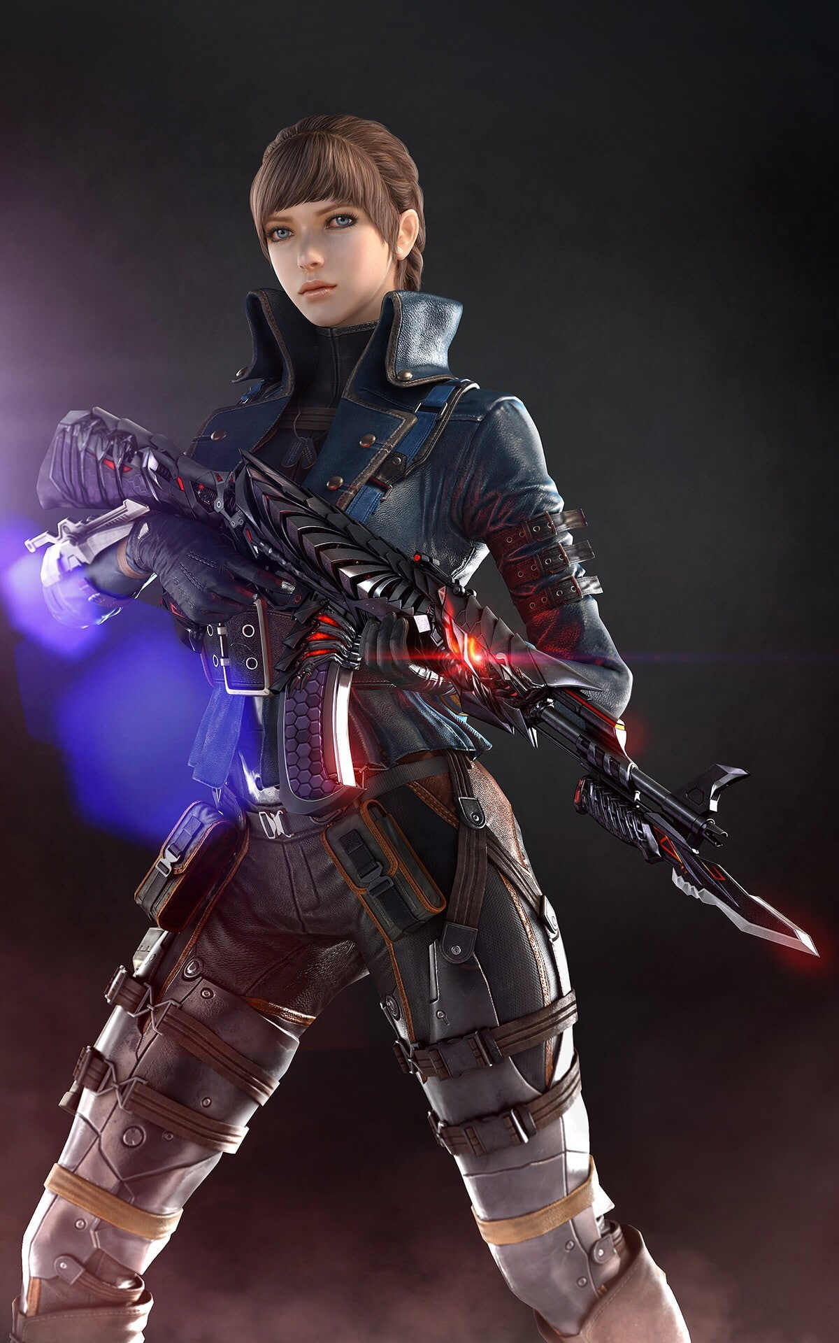 1080P, CrossFire, girls with guns, PC gaming, Phone HD Wallpaper
