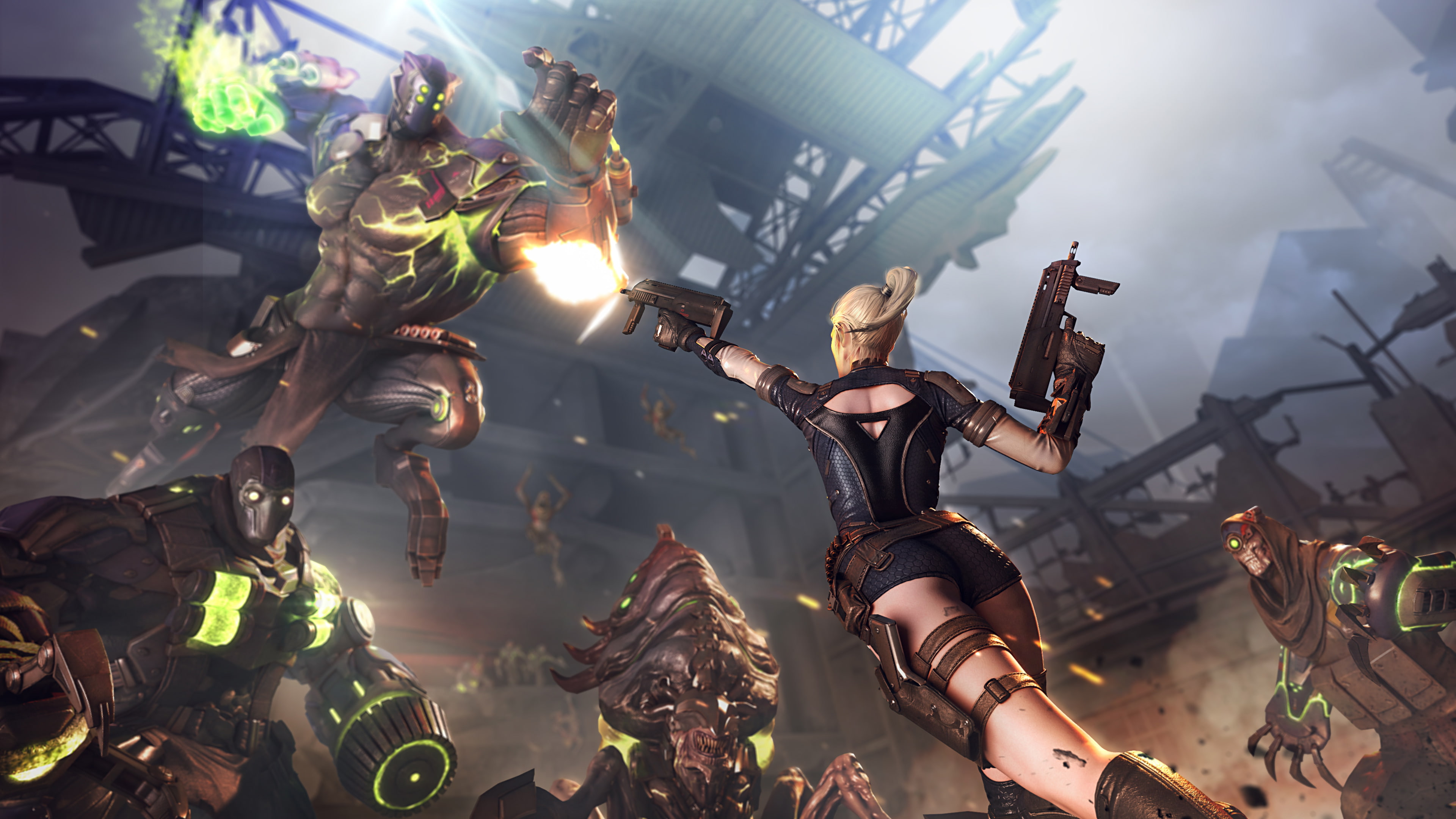 4K, Crossfire, 4K, Broken Station, Defense, HD Wallpaper
