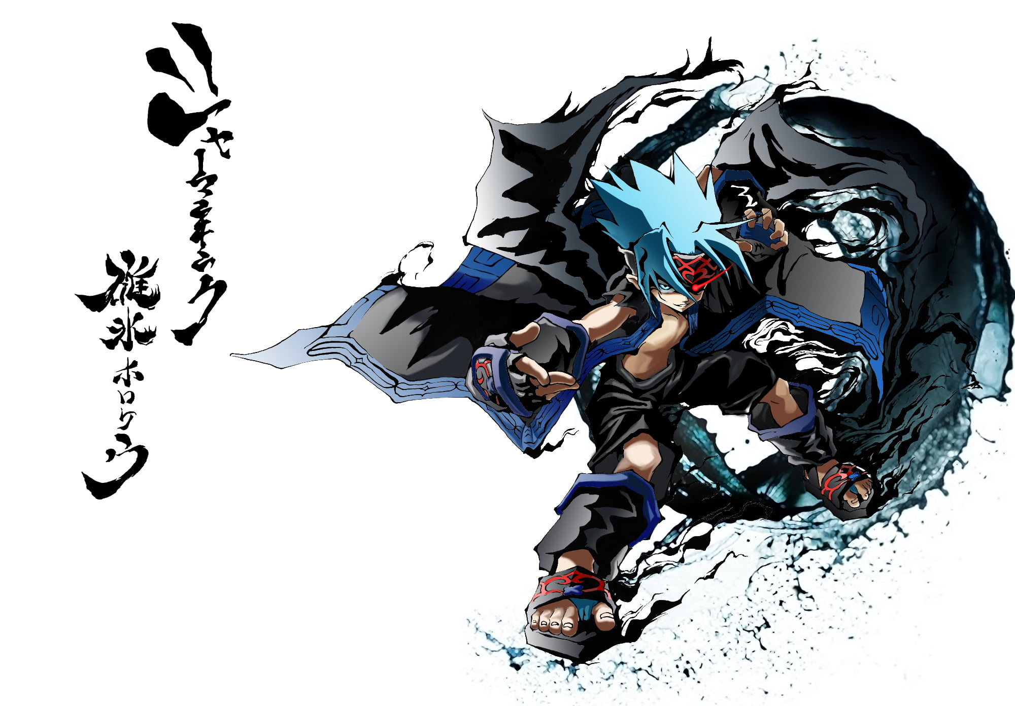 art, day, character, high angle view, sky, flag, horror, mid-air, backgrounds, illustration, shaman king, young men, 1080P, computer Graphic, snow, abstract, HD Wallpaper