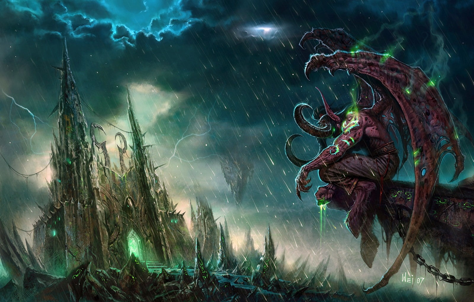 mmorpg, video, temple, world, online, hd, stormrage, warcraft, warcr, Black Temple, 720P, world of warcraft, games, illidan, black, art, HD Wallpaper