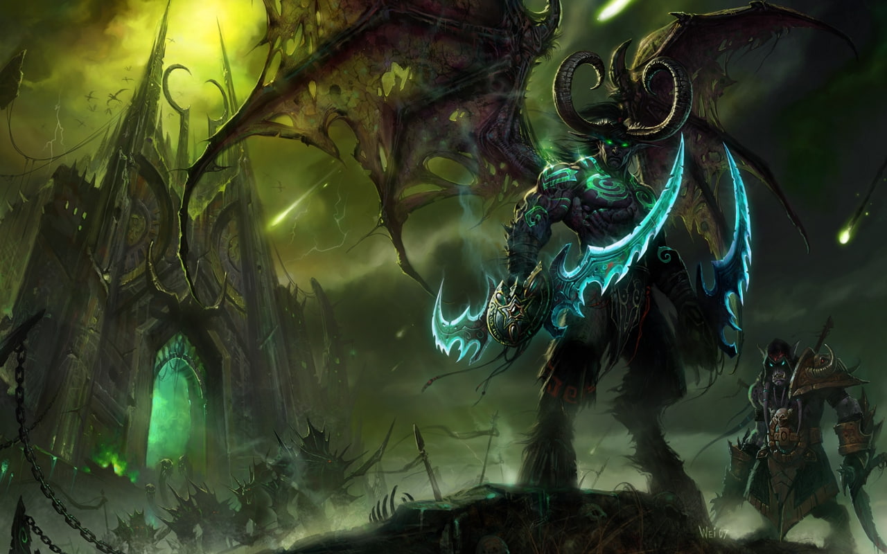 temple, x, world of warcraft, video, 720P, Black Temple, warcraft, black, world, illidan, games, hd, art, HD Wallpaper