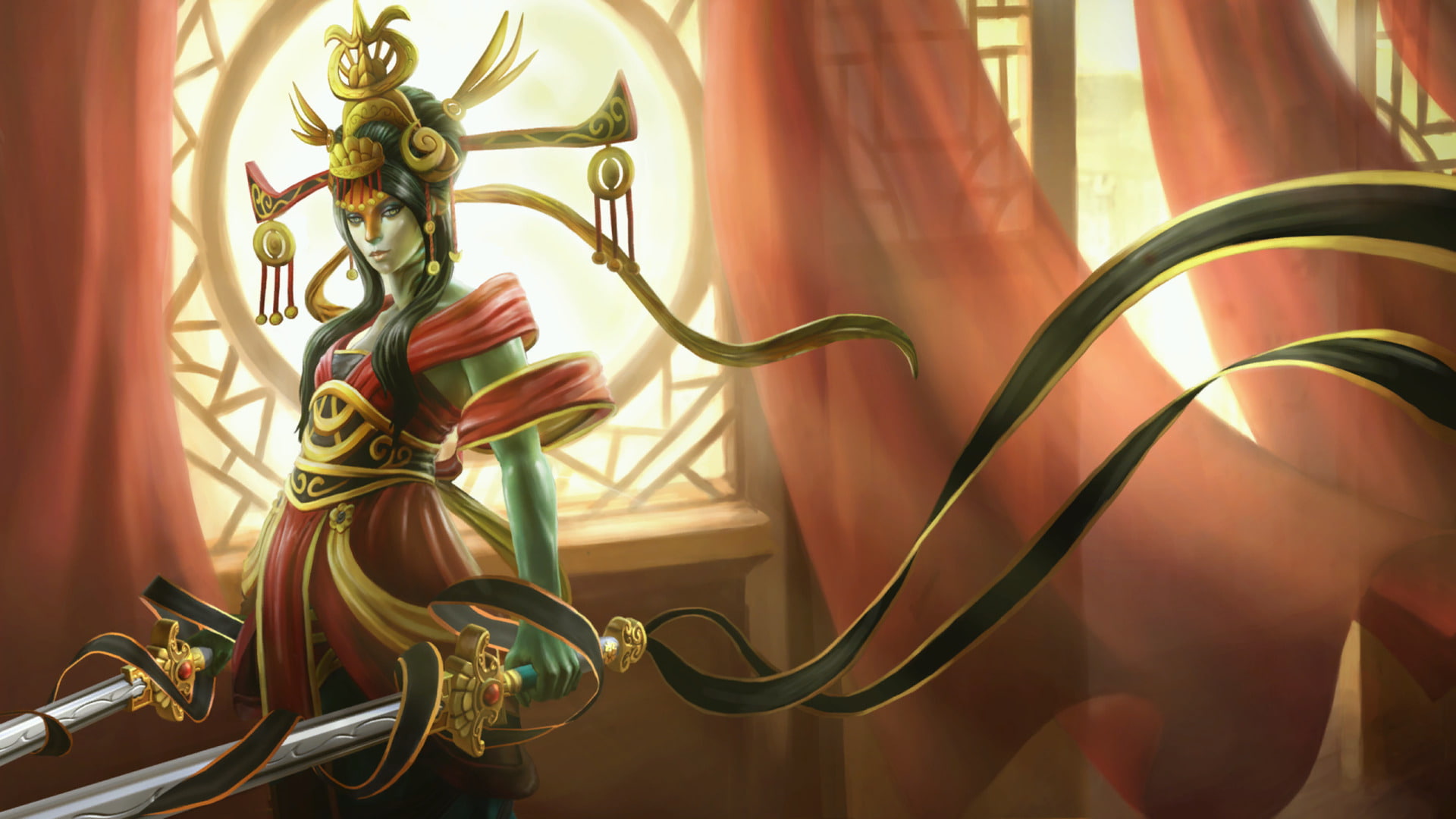 Weapon, DotA 2, 1080P, Dota, Naga Siren (Dota 2), Sword, HD Wallpaper