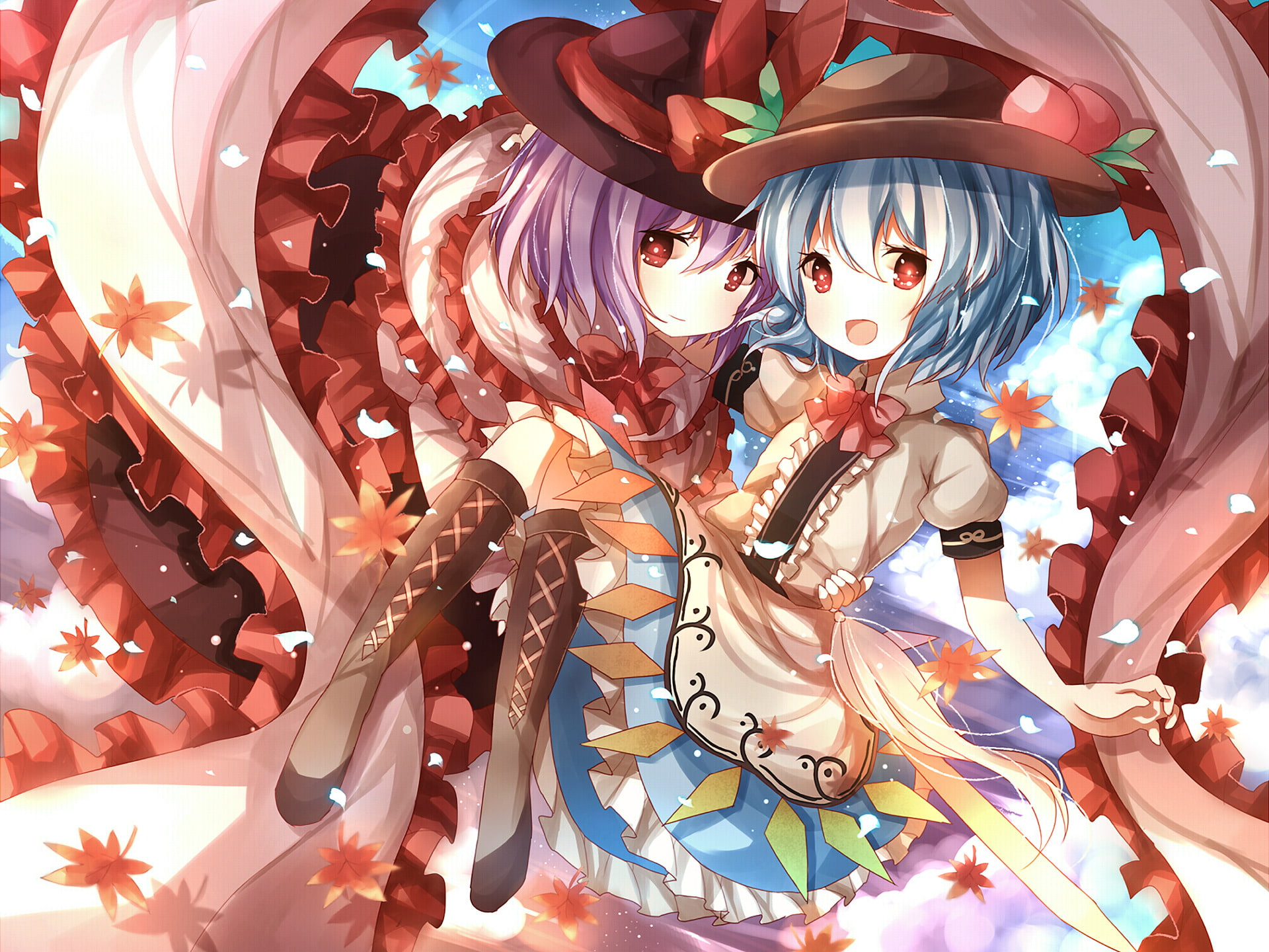 Iku Nagae, Anime, Tenshi Hinanawi, Touhou, 1080P, HD Wallpaper
