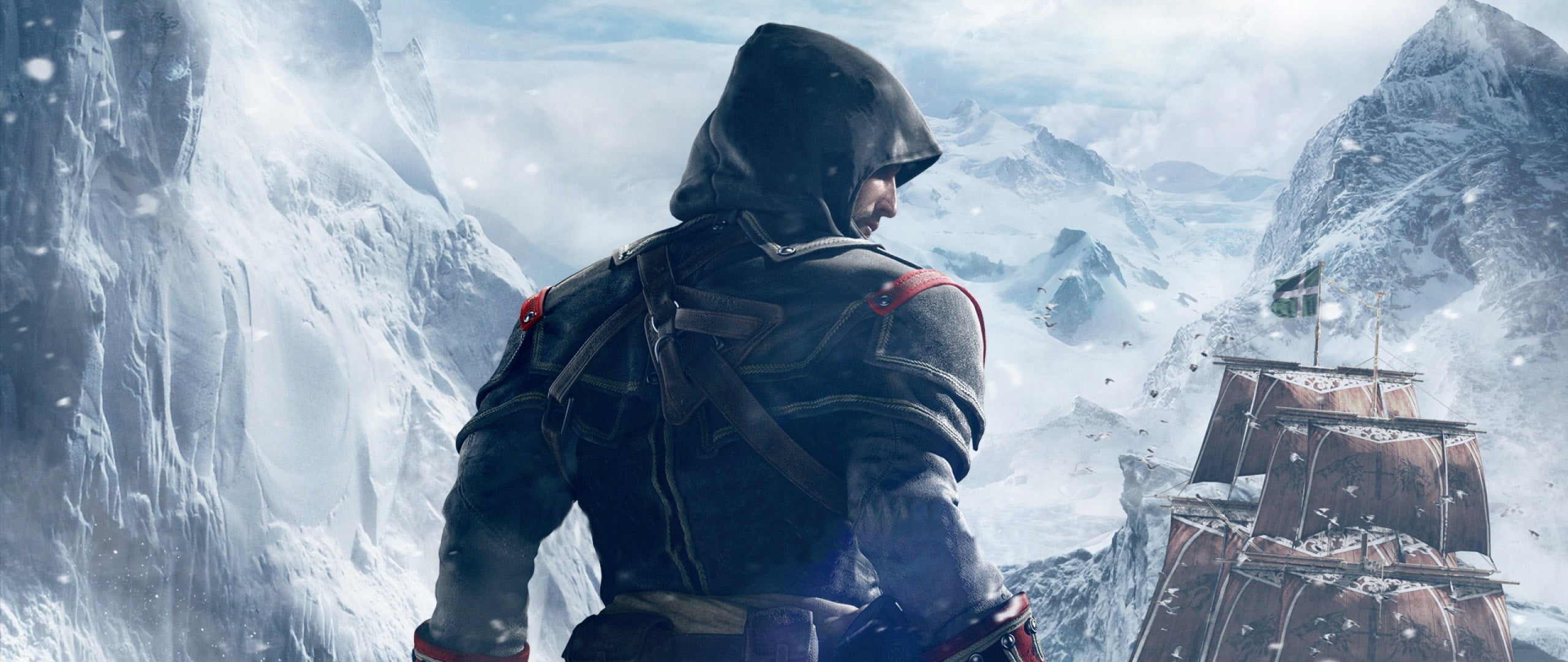 cold temperature, activity, snow, scenics - nature, assassin, character, Assassins Creed Rogue, warm clothing, winter, day, clothing, Assassins Creed, one person, HD Wallpaper