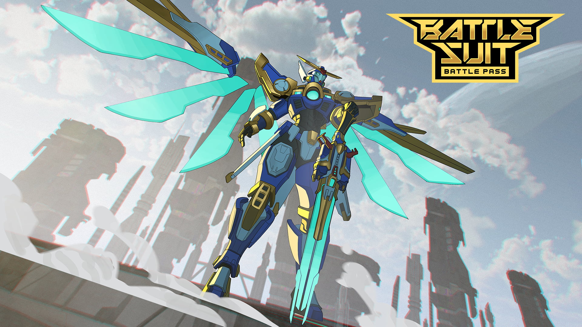 digital art, video game art, 1080P, sword, Furia (Paladins), wings, Paladins: Champions of the Realm, futuristic armor, video games, futuristic, angel, HD Wallpaper
