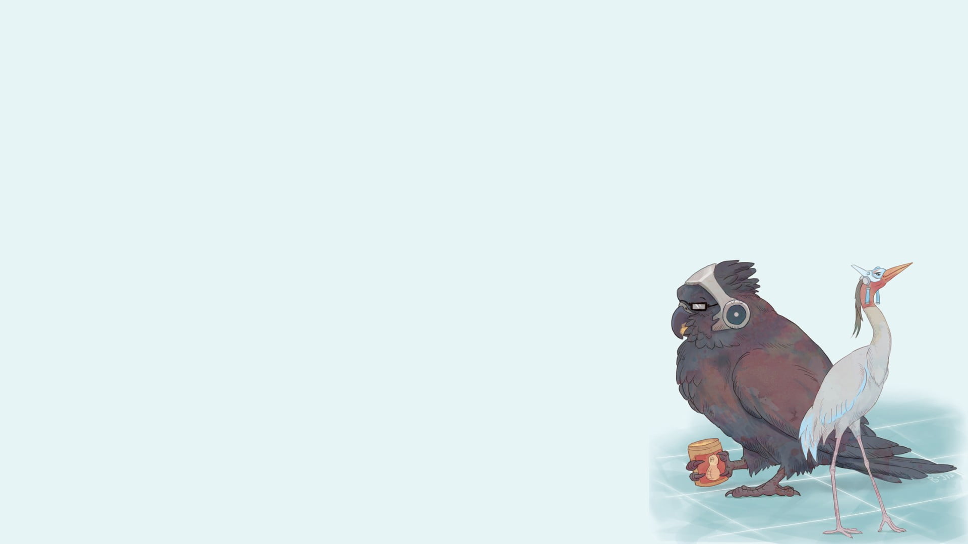 indoors, Winston (Overwatch), black, bird, studio shot, Overwatch, mammal, still life, 1080P, birds, representation, animal wildlife, pets, art and craft, HD Wallpaper