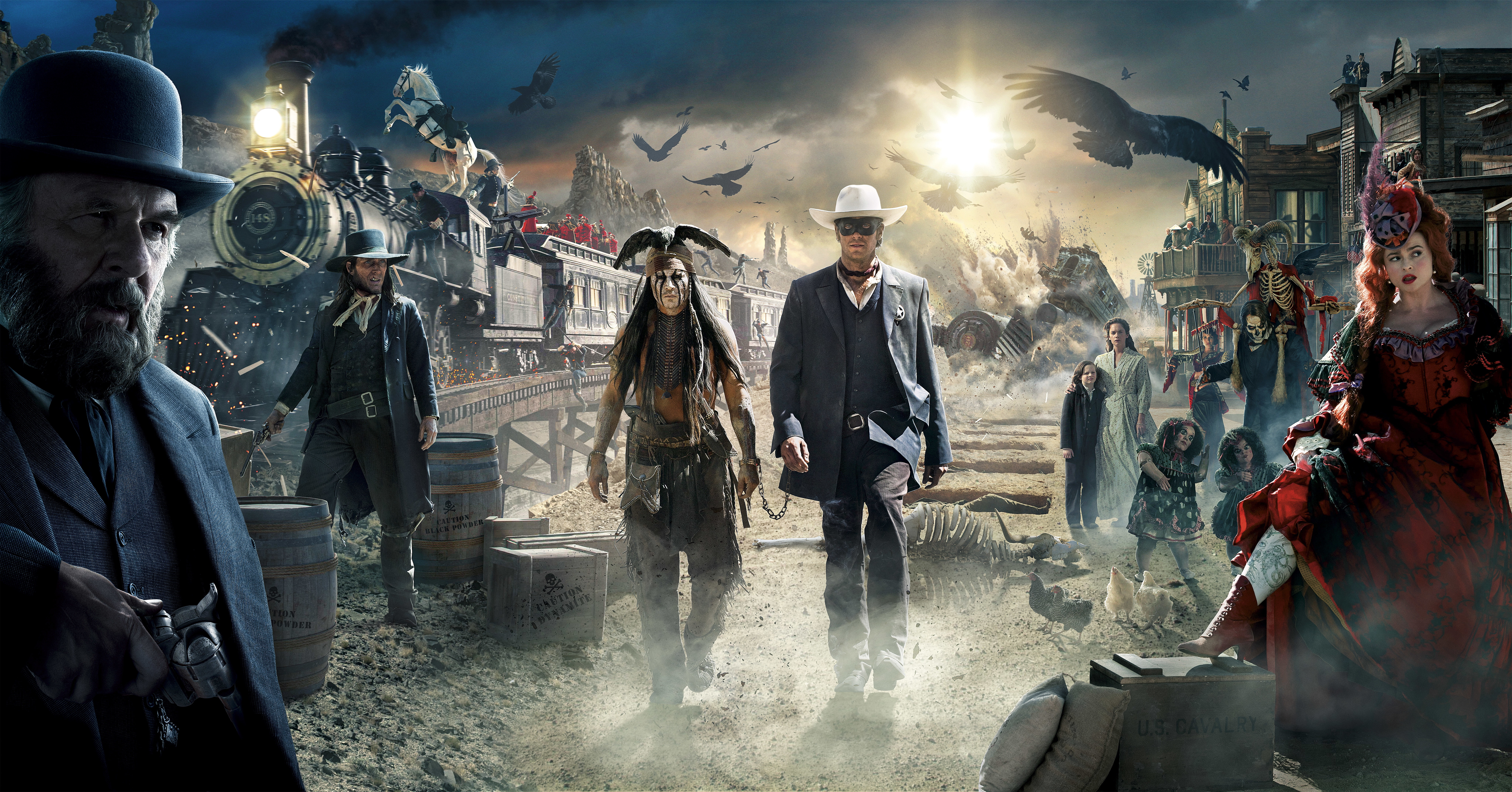 architecture, adult, black, 8K, Train, group of people, sky, mask, cloud, hero, Soldier, violence, woman, Clowns, nature, films, man, city, fire, film, HD Wallpaper