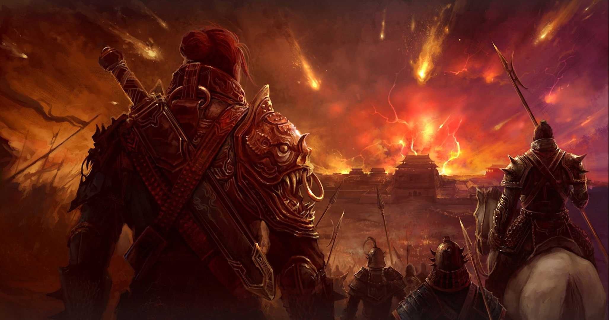 armor, representation, sculpture, government, the past, warrior, war, fire, place of worship, building, history, male likeness, battle, architecture, religion, HD Wallpaper