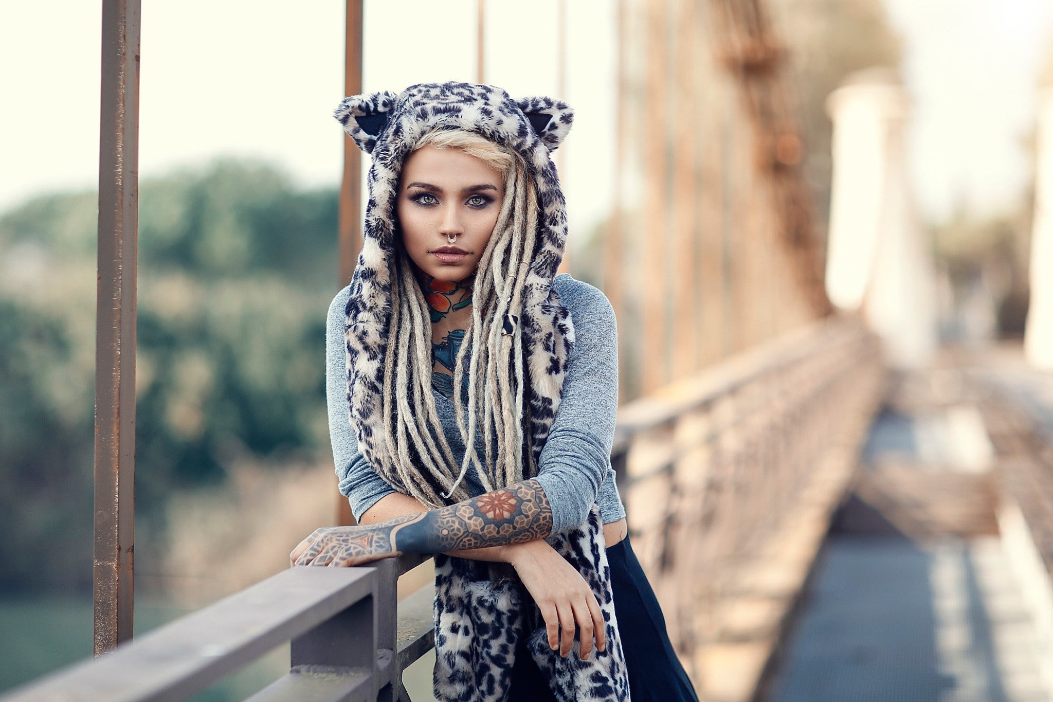 sleeve, di, 1080P, tattoo, shirt, gray, s, Da Rasta girl, cicco, girl, Alessandro Di Cicco, alessandro, long, women, HD Wallpaper