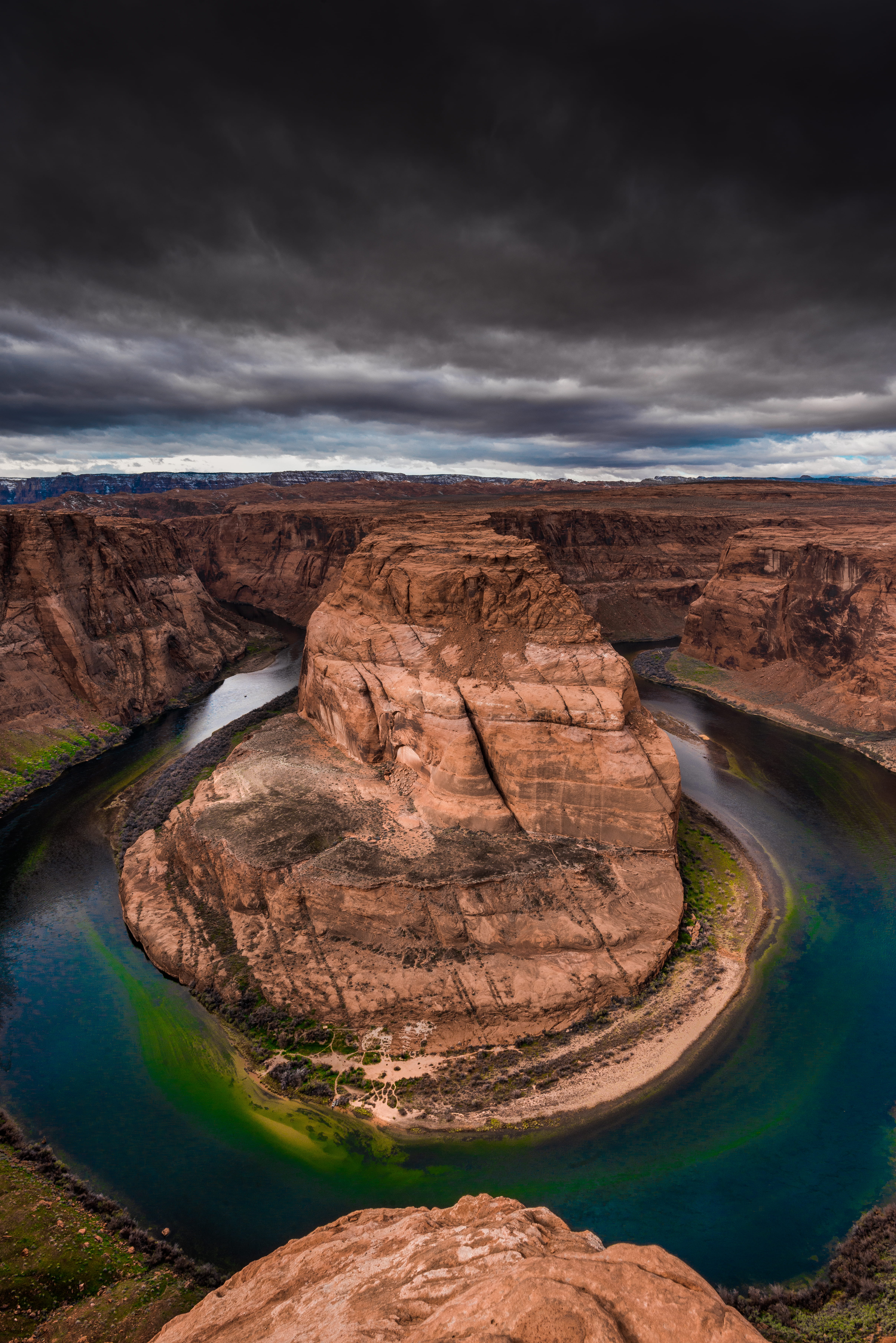 majestic, cliff, park - Man Made Space, beauty In Nature, valley, colorado, canyon, uSA, skyscape, gloomy, 5K, blue, red, colorado River, sandstone, lake, Phone HD Wallpaper
