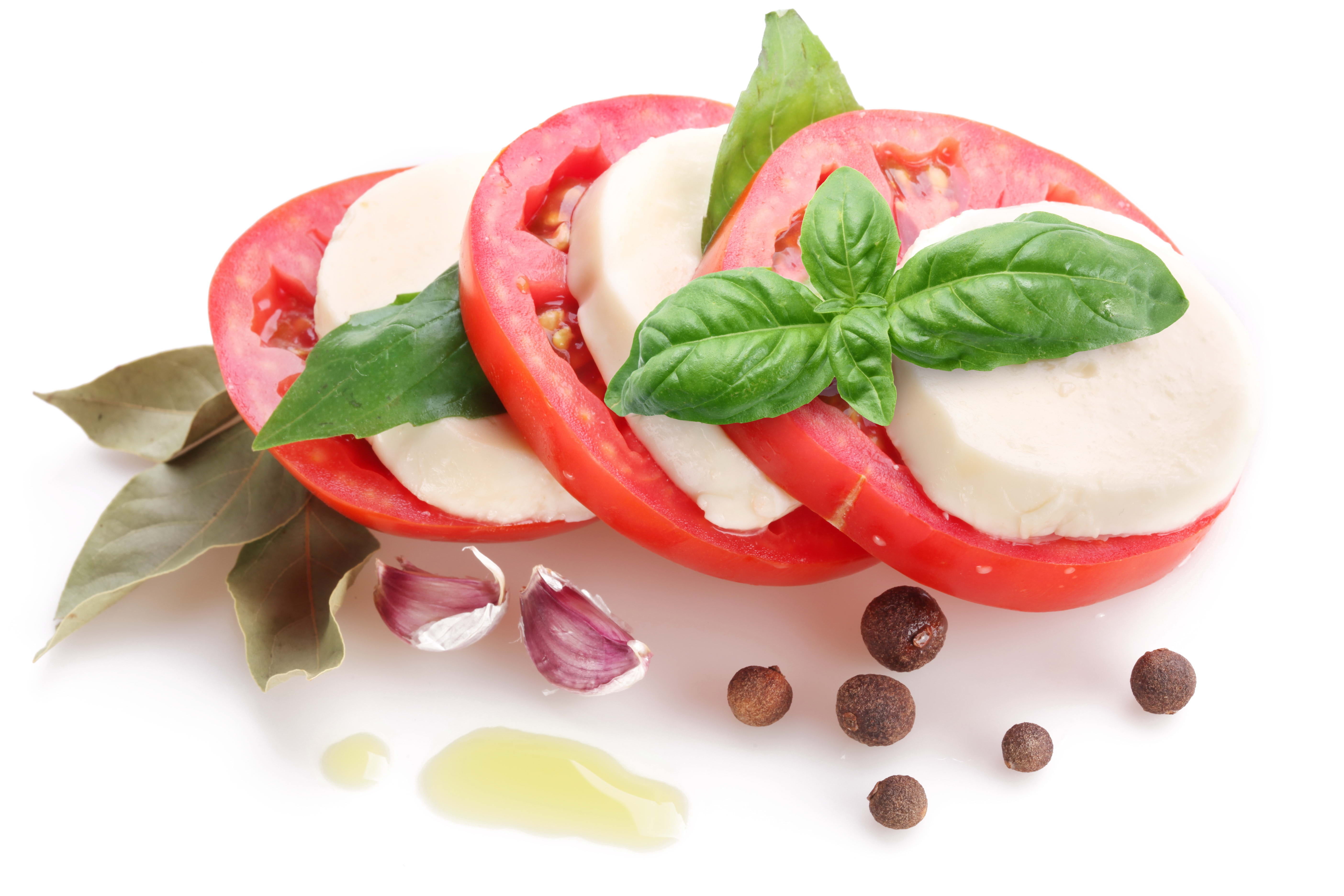 healthy Eating, red, spice, no people, caprese Salad, plate, dinner, dieting, cheese, food, mint leaf - culinary, fruit, 5K, green Color, salad, indoors, HD Wallpaper