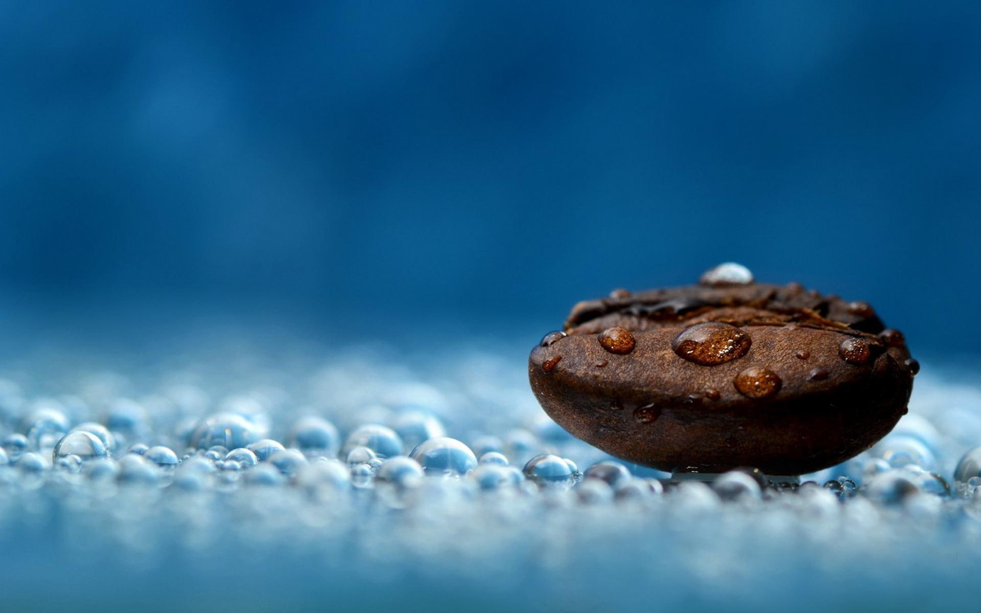 nature and landscapes, earth, water, stone, nature, drops, waterdrop, 1080P, blue, HD Wallpaper