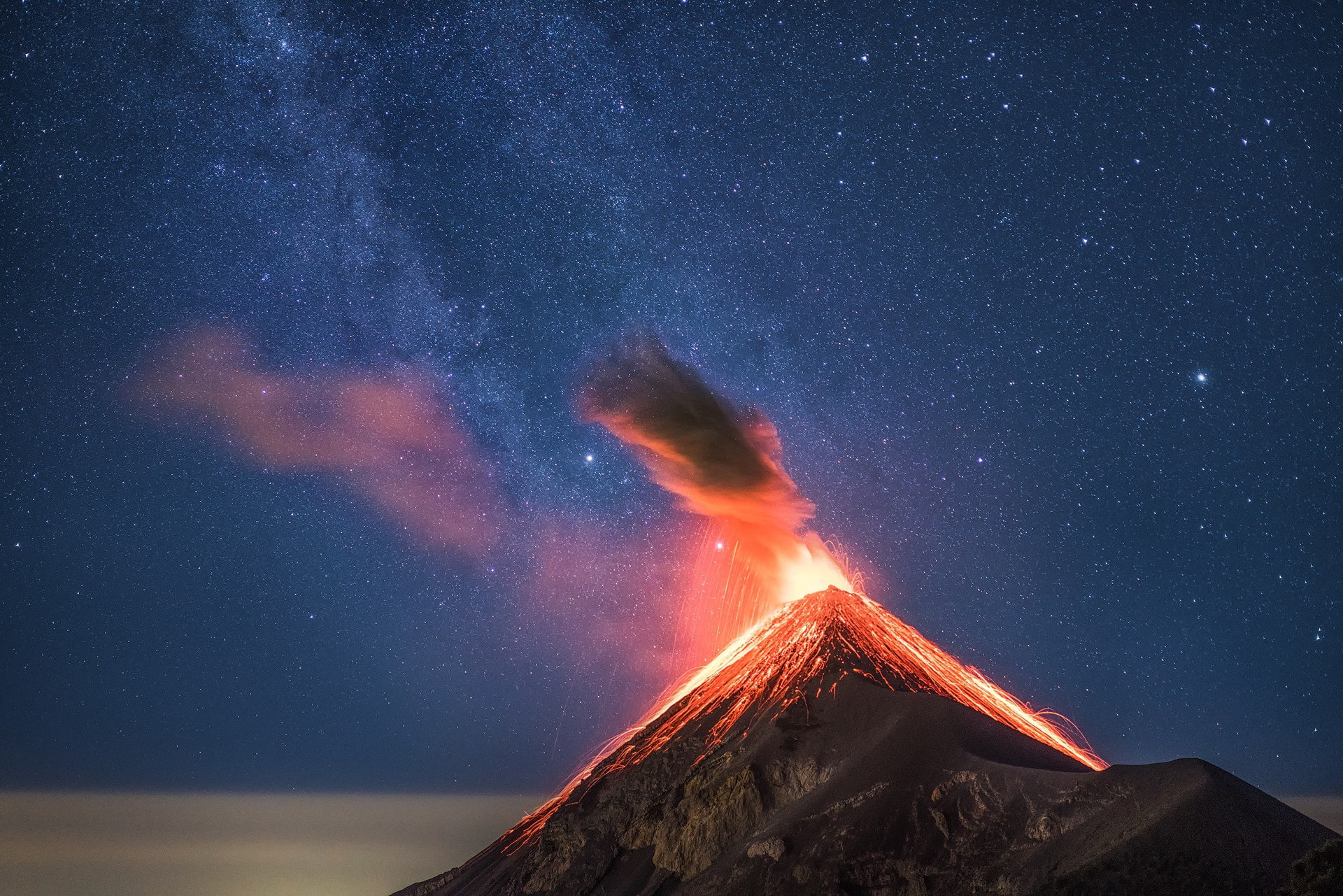 1080P, landscape, volcanic eruption, HD Wallpaper