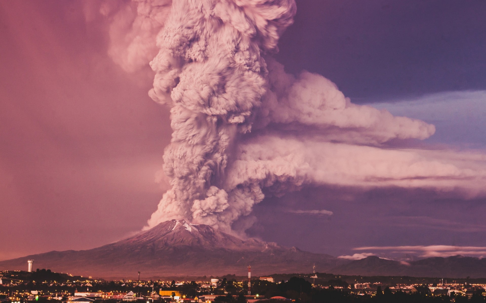 volcano, volcanic eruption, photography, nature, colorful, 1080P, HD Wallpaper