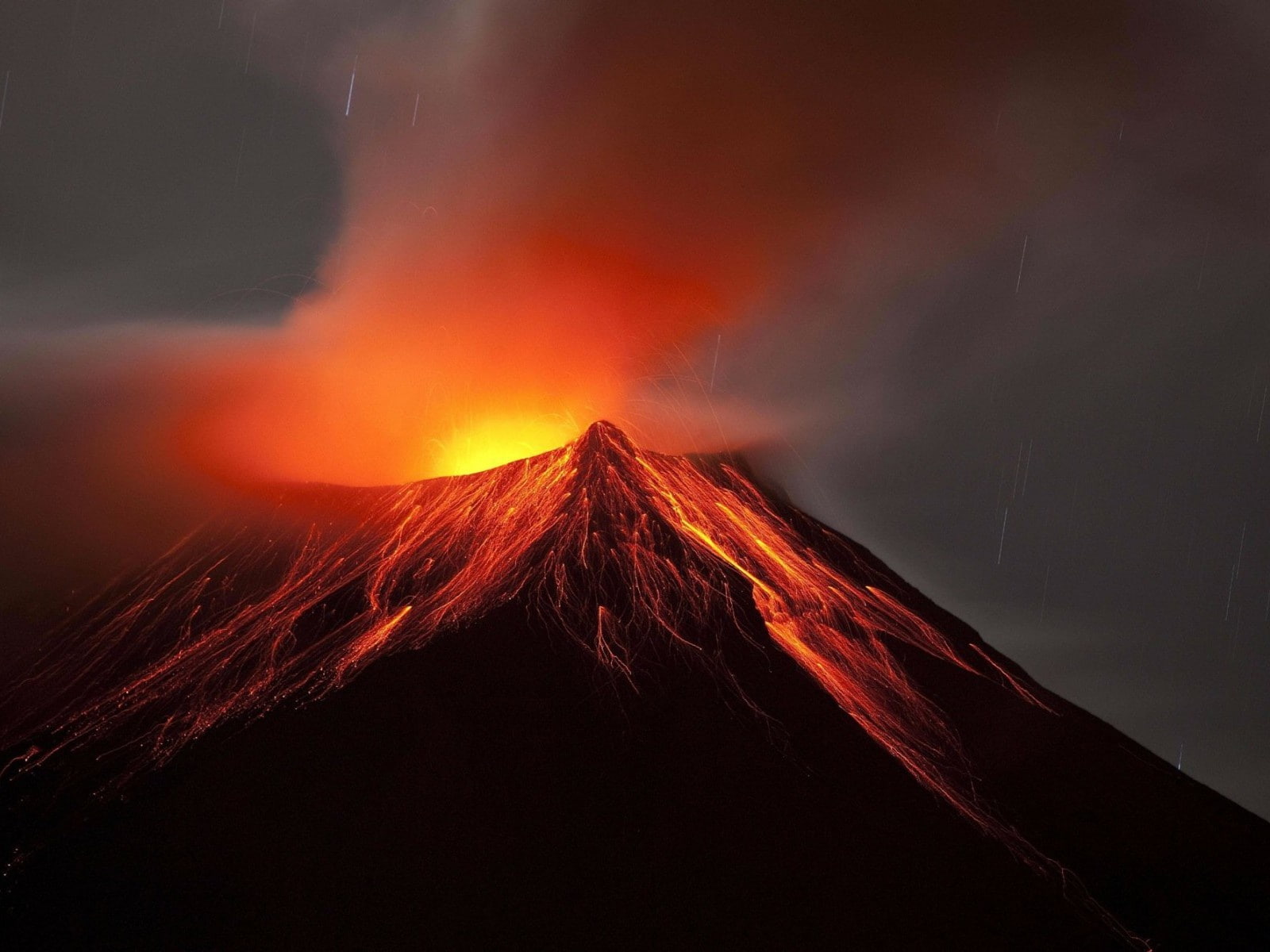 naturaleza, fuego, erupcion, 720P, lava, volcan, HD Wallpaper