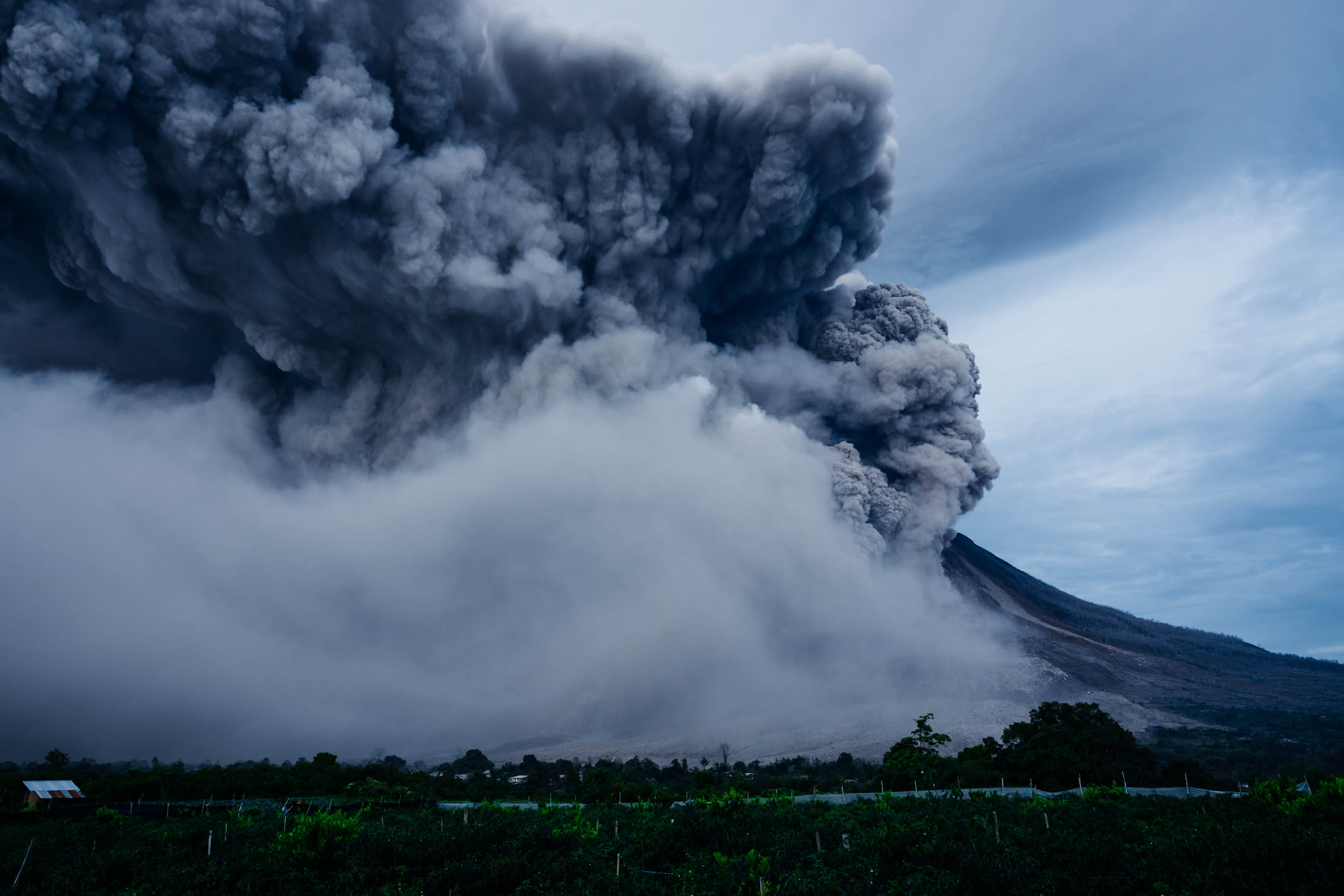 5K, beauty in nature, nature, no people, warning sign, volcanic crater, day, sky, land, indonesia, scenics - nature, smoke - physical structure, outdoors, HD Wallpaper