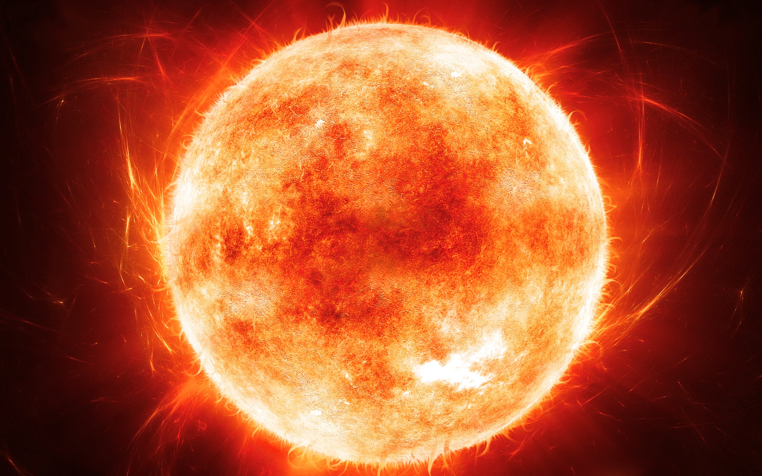fire - Natural Phenomenon, exploding, no people, coronary emissions, star - Space, illustration, prominences, black Color, black background, yellow, solar flare, HD Wallpaper