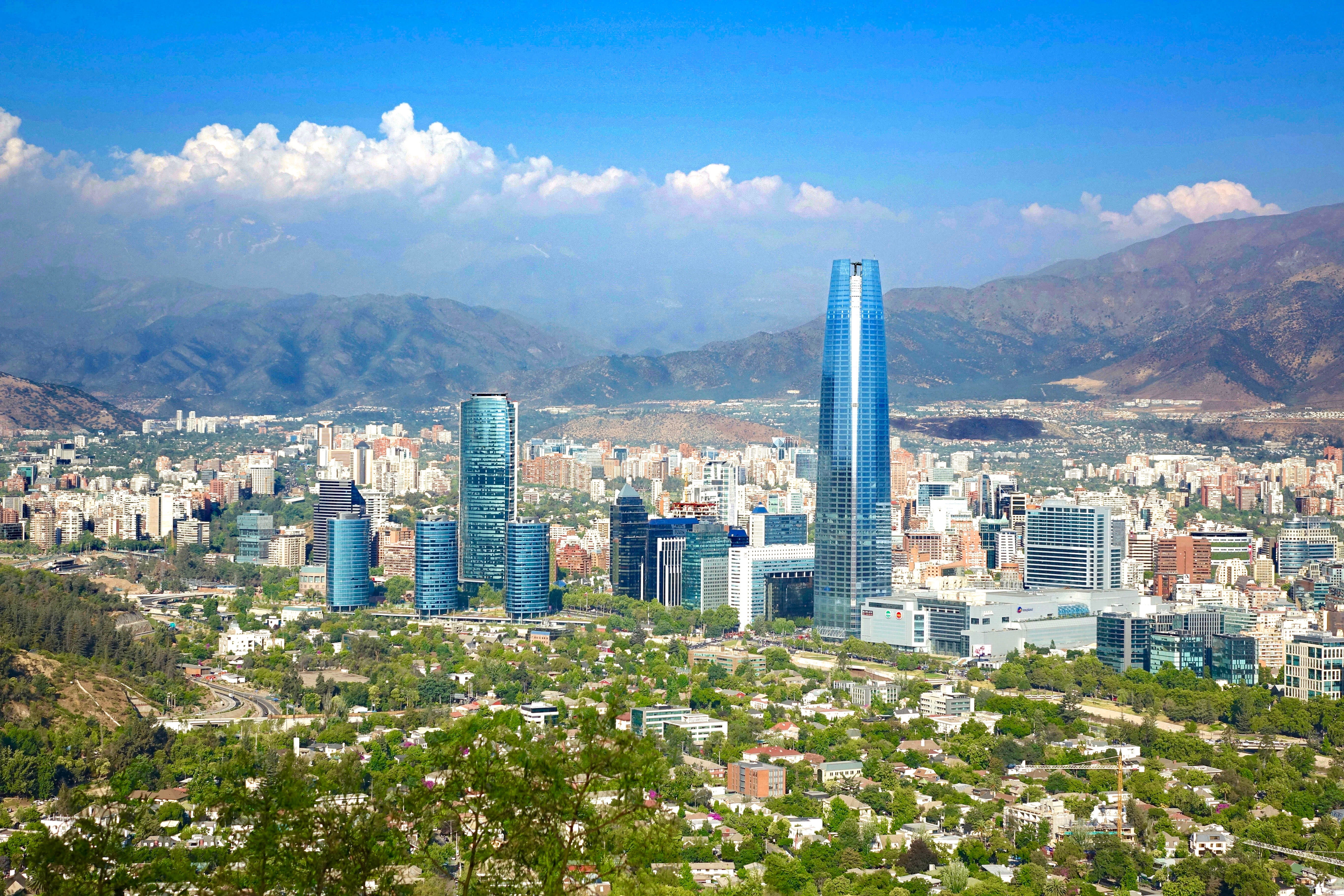 urban skyline, modern, architecture, high angle view, urban sprawl, santiago de chile, cityscape, building, residential district, outdoors, built structure, HD Wallpaper