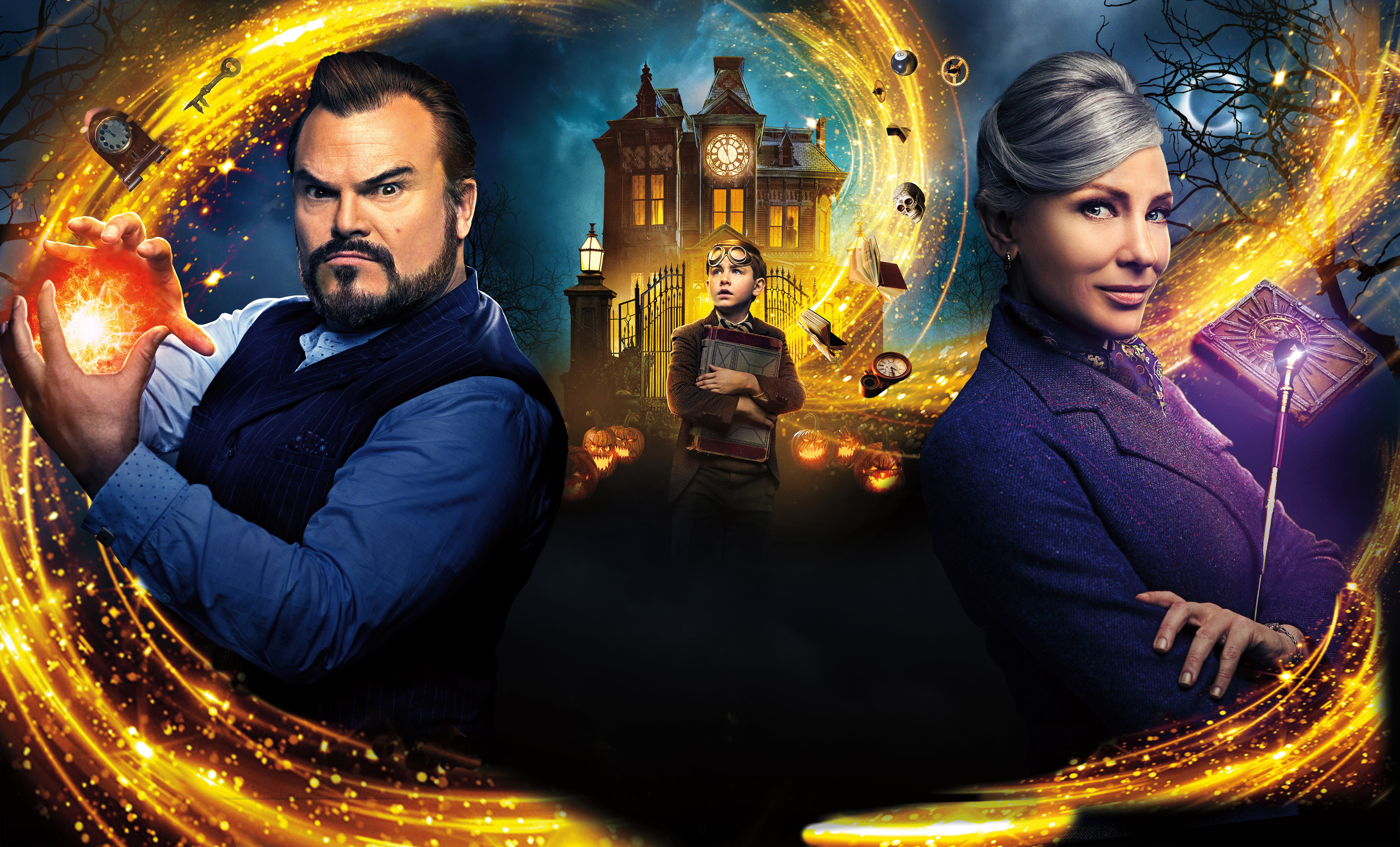 Cate Blanchett, The House with a Clock in Its Walls, 5K, Horror, Owen Vaccaro, Fantasy, 5K, Family, 2018, Jack Black, HD Wallpaper