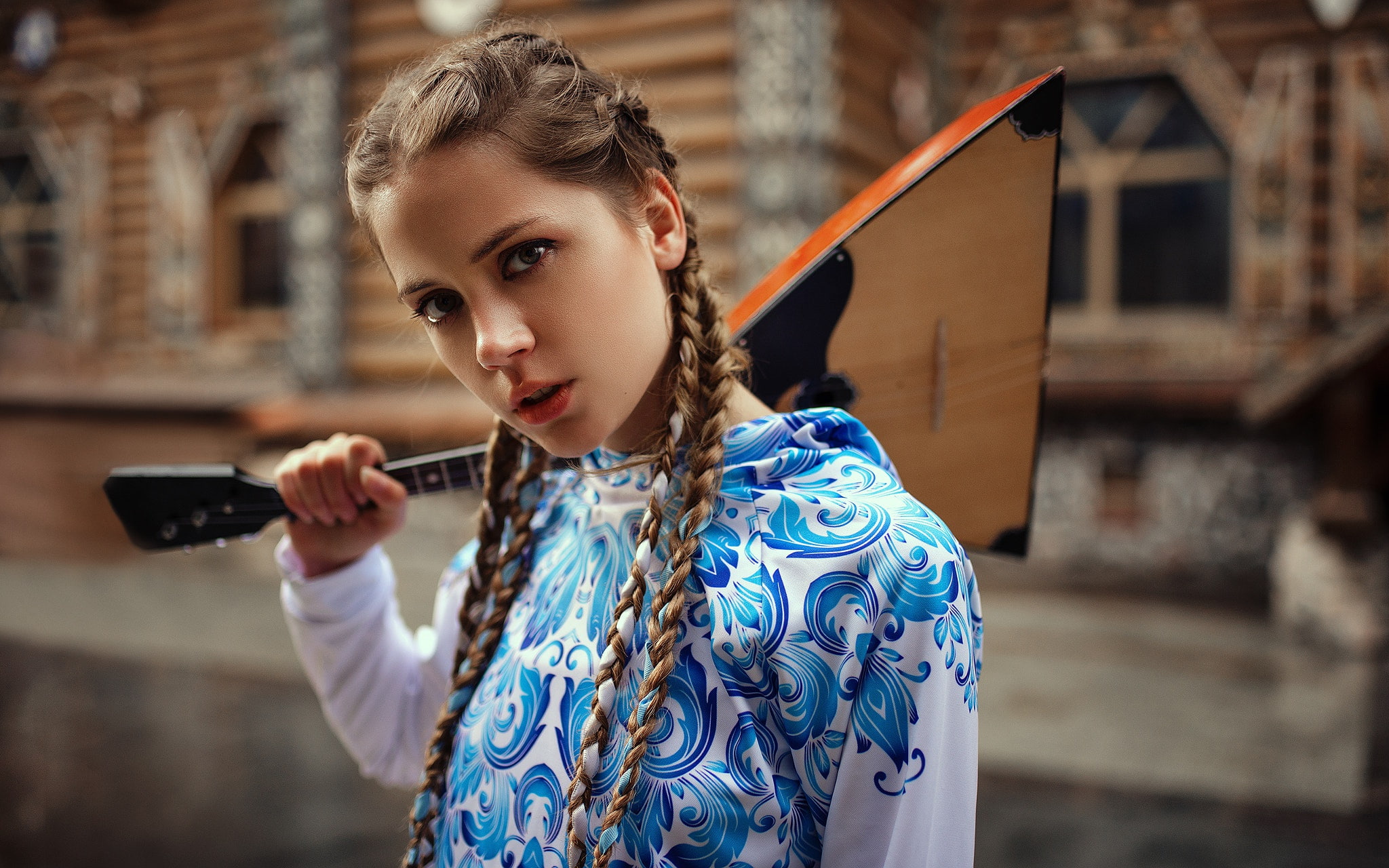 Yuri G See Also:, model, Ksenia Kokoreva, Kseniya Kokoreva, 1080P, balalaika, Girl, HD Wallpaper