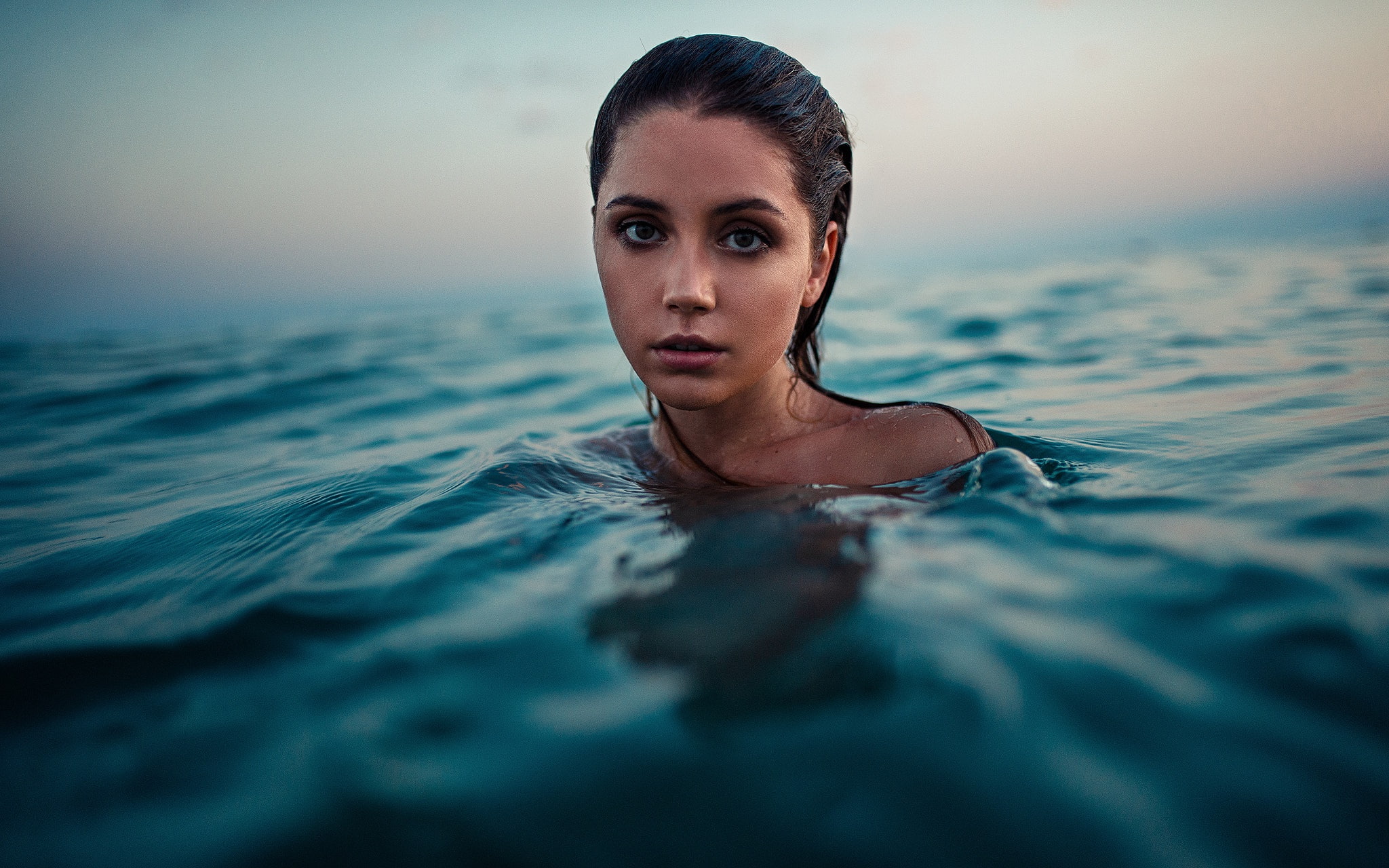 1080P, Kseniya Kokoreva, Yuri G See Also:, look, Ksenia Kokoreva, Yuri Lyamin, water, girl, HD Wallpaper