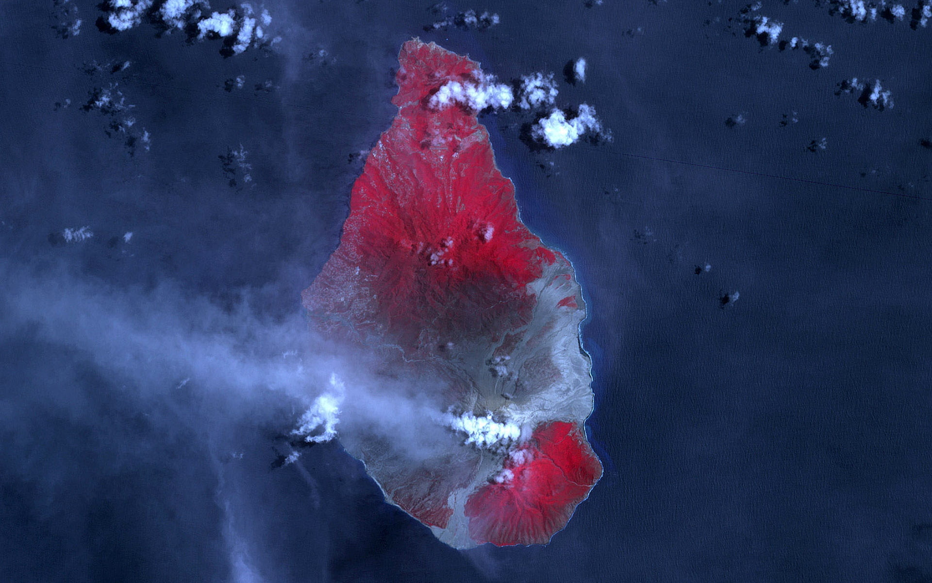 erruption, blue, animal, earth, close-up, vertebrate, beauty in nature, eye, smoke - physical structure, sea, macro, 1080P, underwater, abstract, island, HD Wallpaper