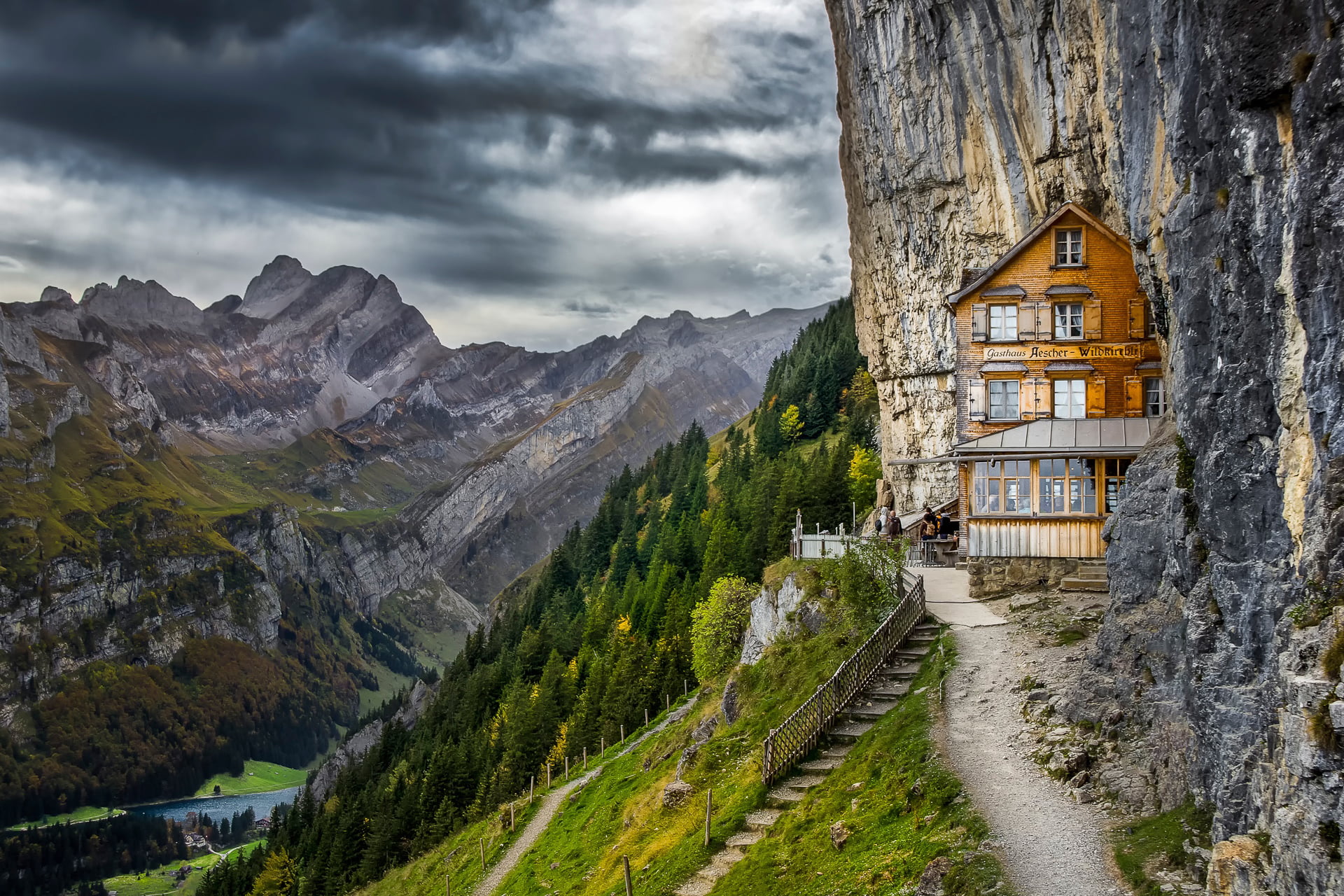 tatra Mountains, village, mountain Peak, architecture, mountain Range, house, tranquility, tree, famous Place, Board, valley, hill, vacations, rural Scene, HD Wallpaper